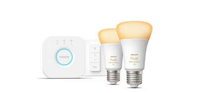 Philips Hue LED Dekolicht Philips Hue White Ambience Starterset + Bridge + Dimmschalter + Lampe