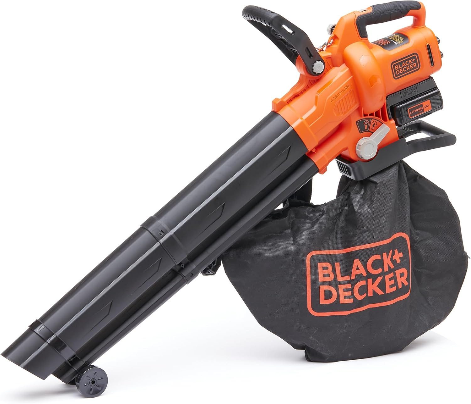 Black + Decker Akku-Gebläse 36V kabellos Laubbläser-Staubsauger und Laubhäcksler, (1 St)