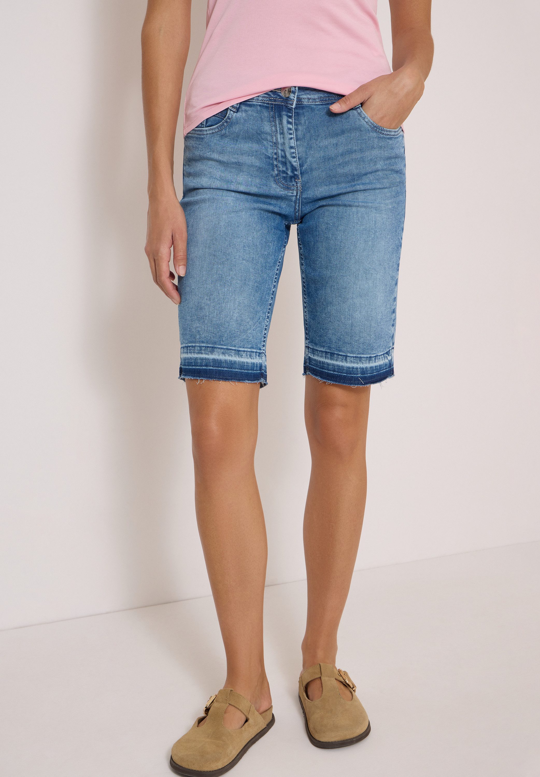CECIL Bermudas Style Neele Sommer-Jeans_Bermuda im Loose Fit / mit modischem Saum