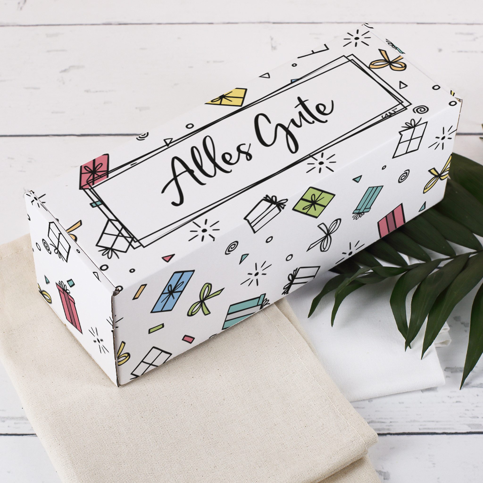 Herz & Heim Geschenkbox zum Geburtstag - Geschenkverpackung aus stabiler Pappe, verschiedene Größen
