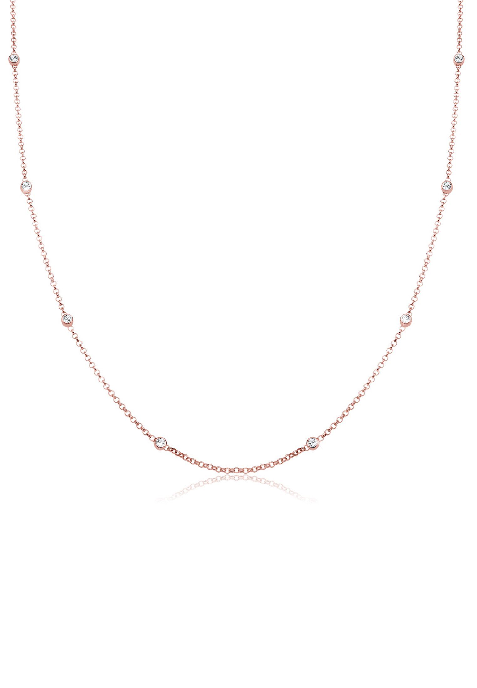 Kette mit Anhänger Solitär Basic Kristalle 925 Silber