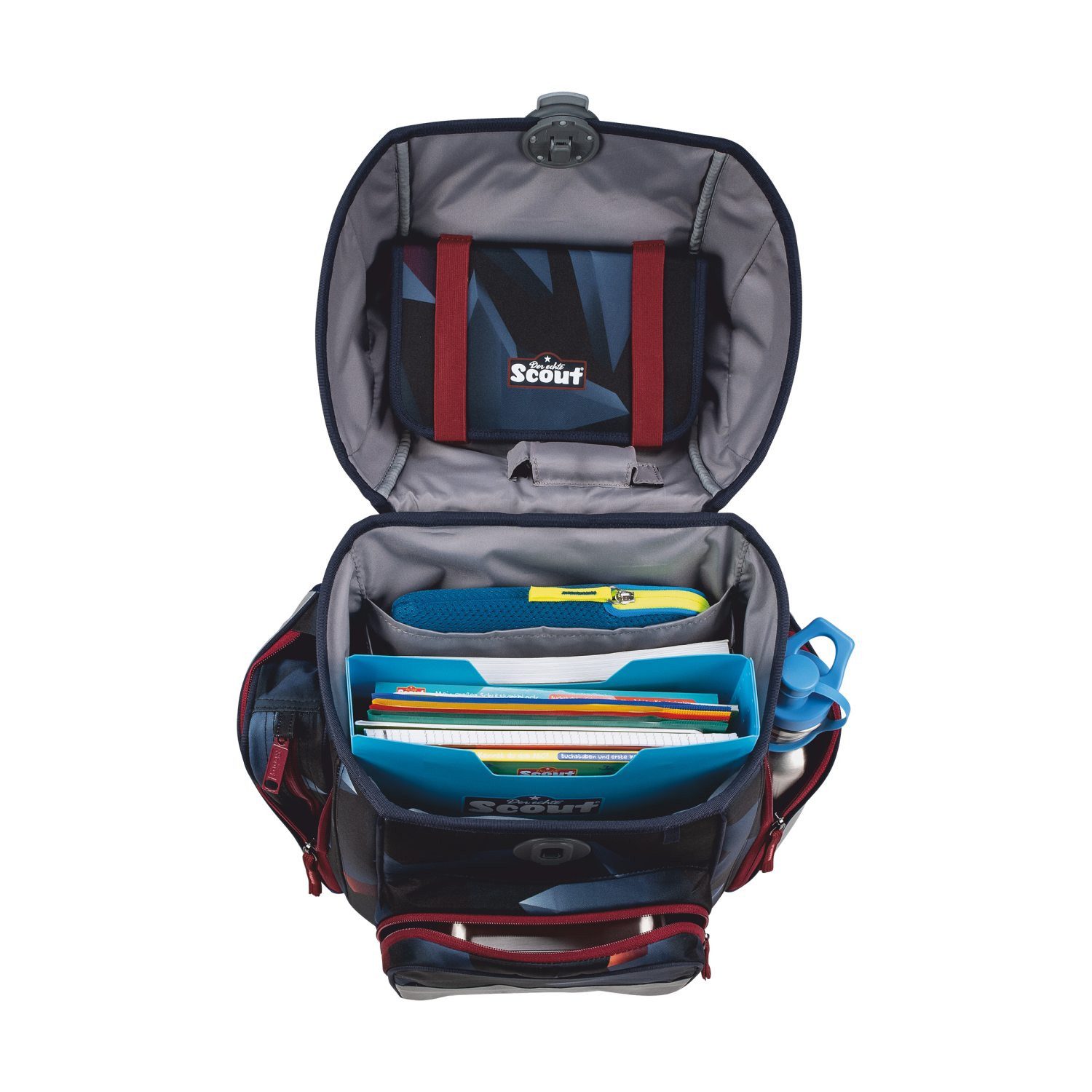 Scout Schulrucksack Scout Genius Schulranzen-Set 4 teilig Exklusiv LED Gravity