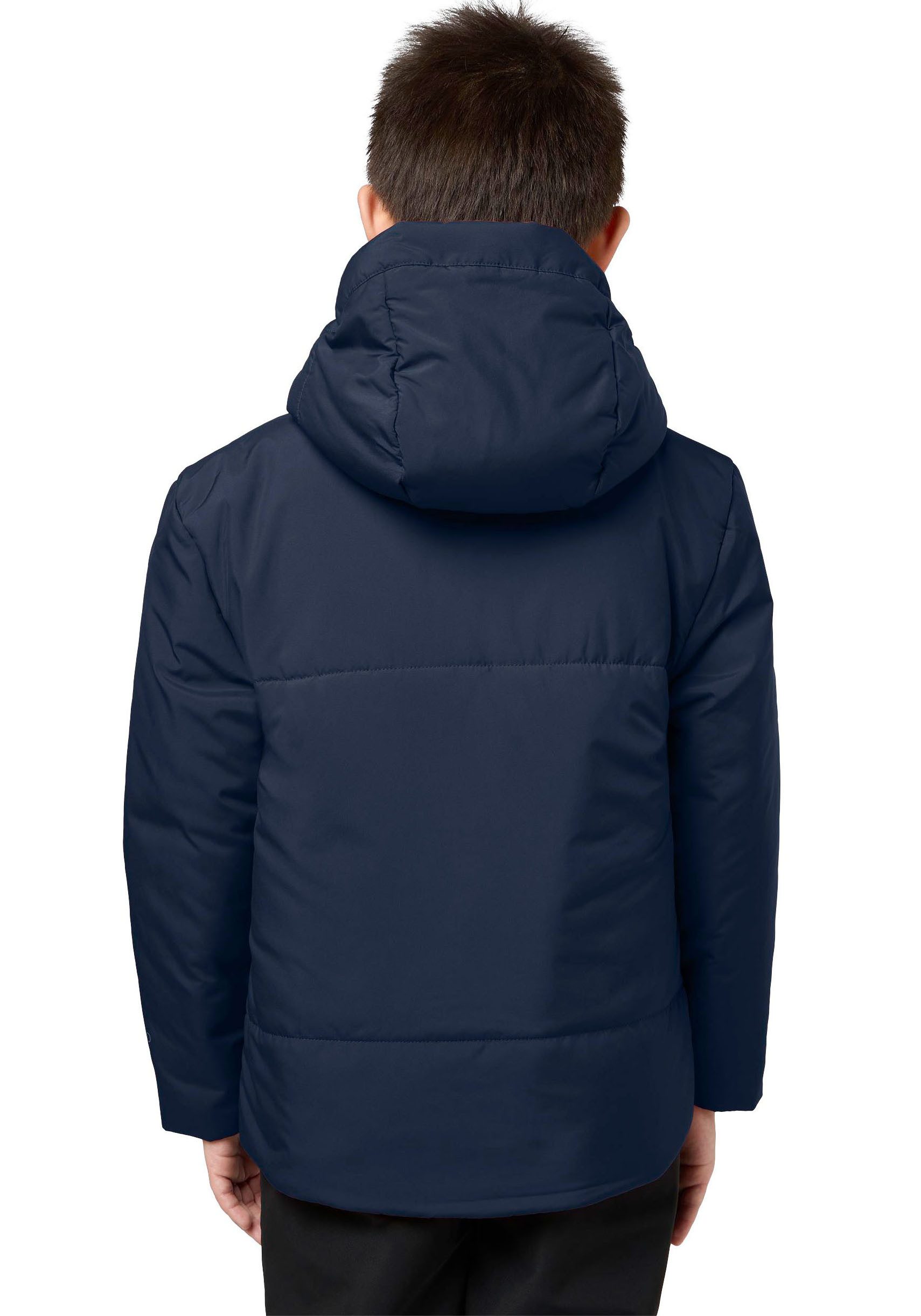 Jack Wolfskin Steppjacke Jacke SNOWBEAR für Kinder mit gefütterter Kapuzeninnenseite, wasser- und windabweisend