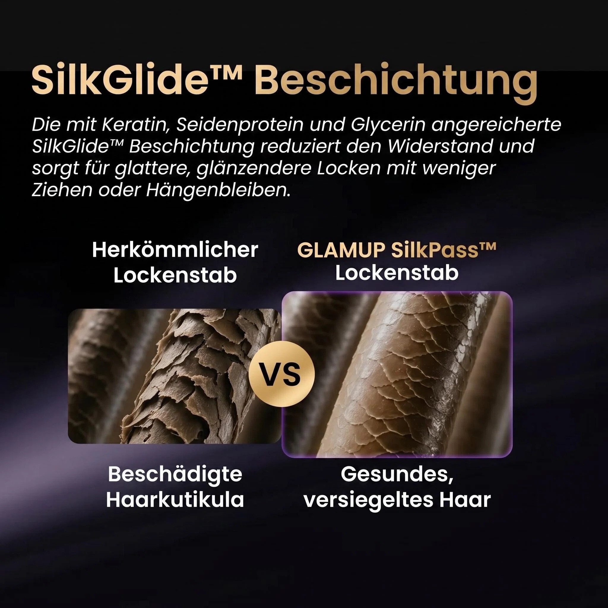 GlamUp Lockenstab mit einstellbaren Temperaturen