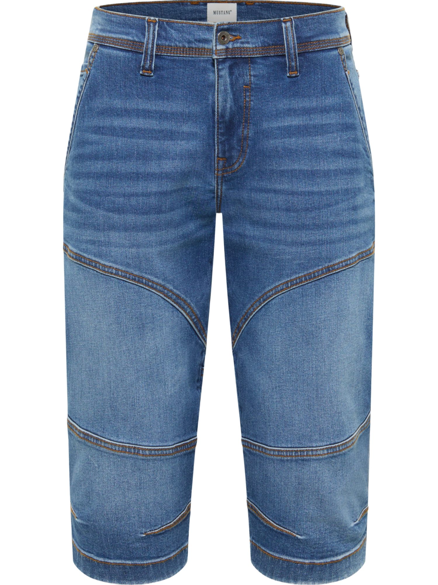 MUSTANG Jeansshorts H blau,Casual,Baumwolle,Unifarben,Straight Leg,Mittel