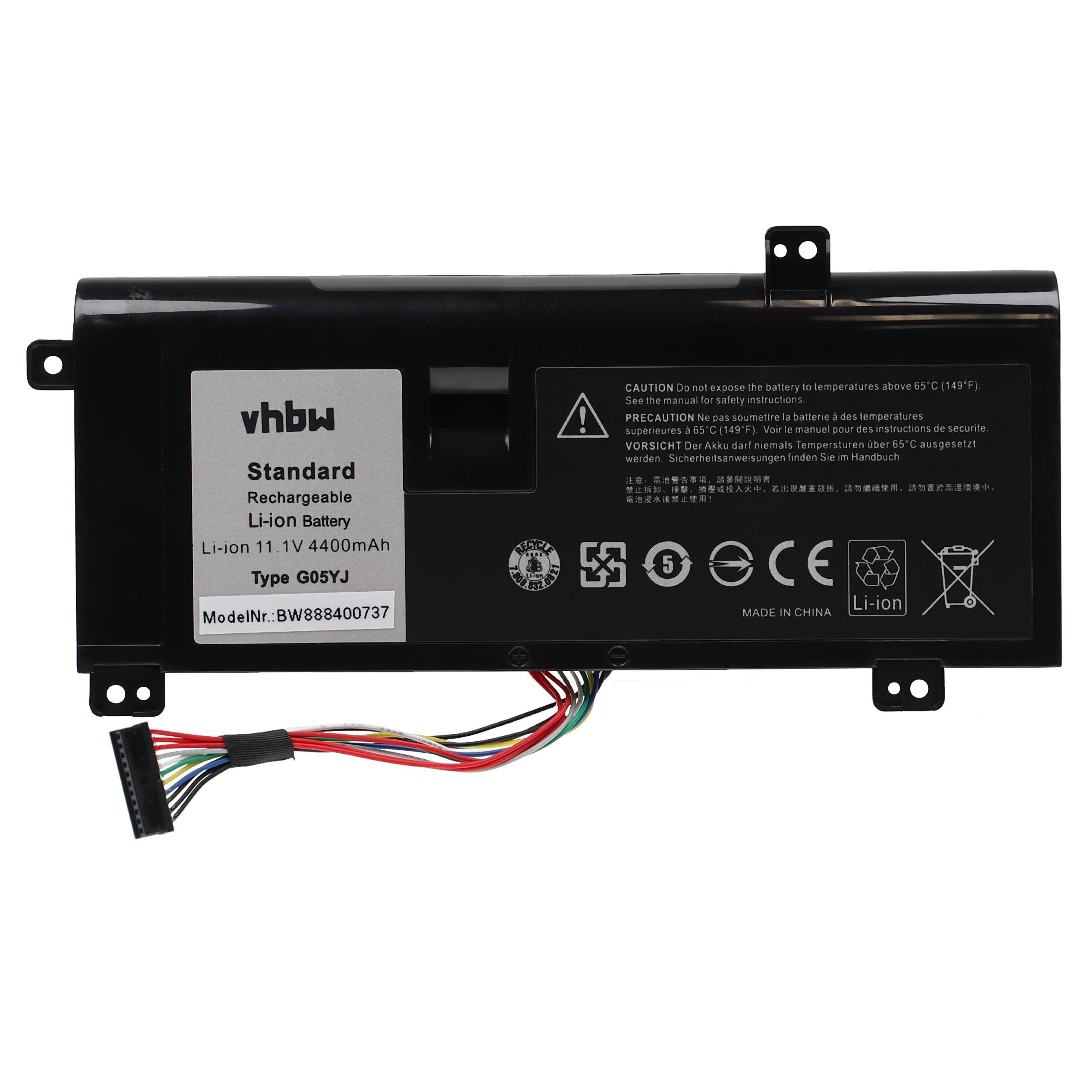 vhbw passend für Dell ALW14D-1528, ALW14D-1728, ALW14D-1828, ALW14D-2728, Laptop-Akku 4400 mAh