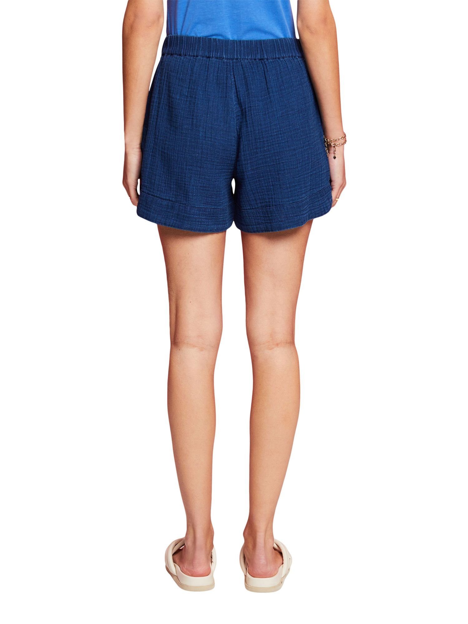 (1-tlg) Esprit % 100 Pull-on-Shorts Shorts Crinkle-Optik, in Baumwolle