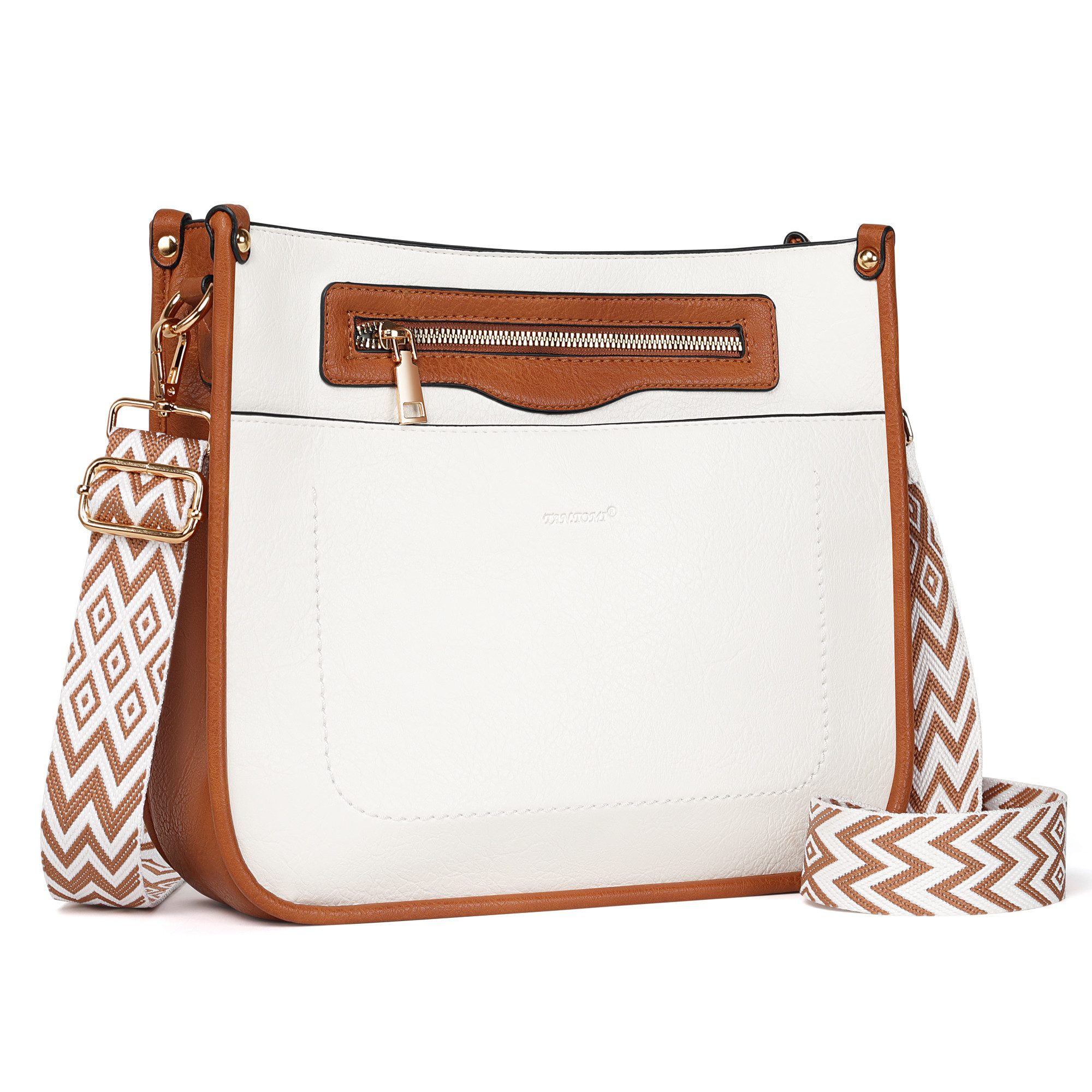 TAN.TOMI Umhängetasche Damen Handtasche mittelgroß Crossbody Bag multi poch günstig online kaufen