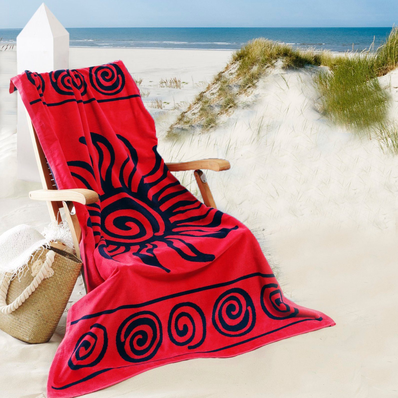 Delindo Lifestyle Strandtuch Tropical SUN, Velours günstig online kaufen