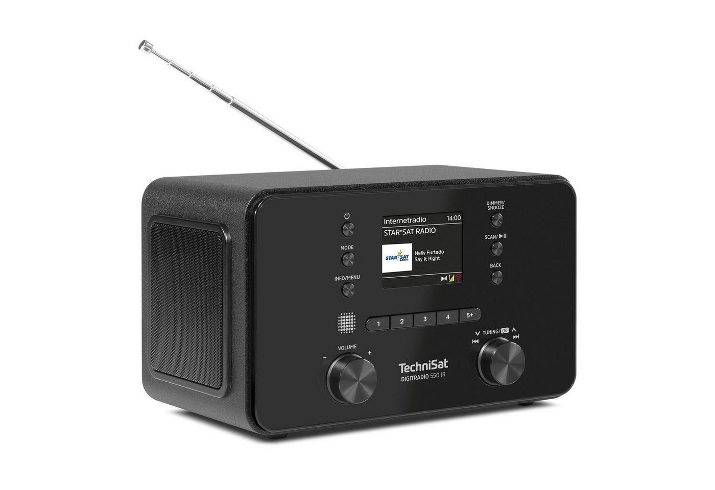 TechniSat DIGITRADIO 550 IR Internet-Radio (Digitalradio (DAB), Internetradio, FM-Tuner mit RDS, 10 W, Bluetooth, App-Steuerung, Fernbedienung, Farbdisplay, WLAN)