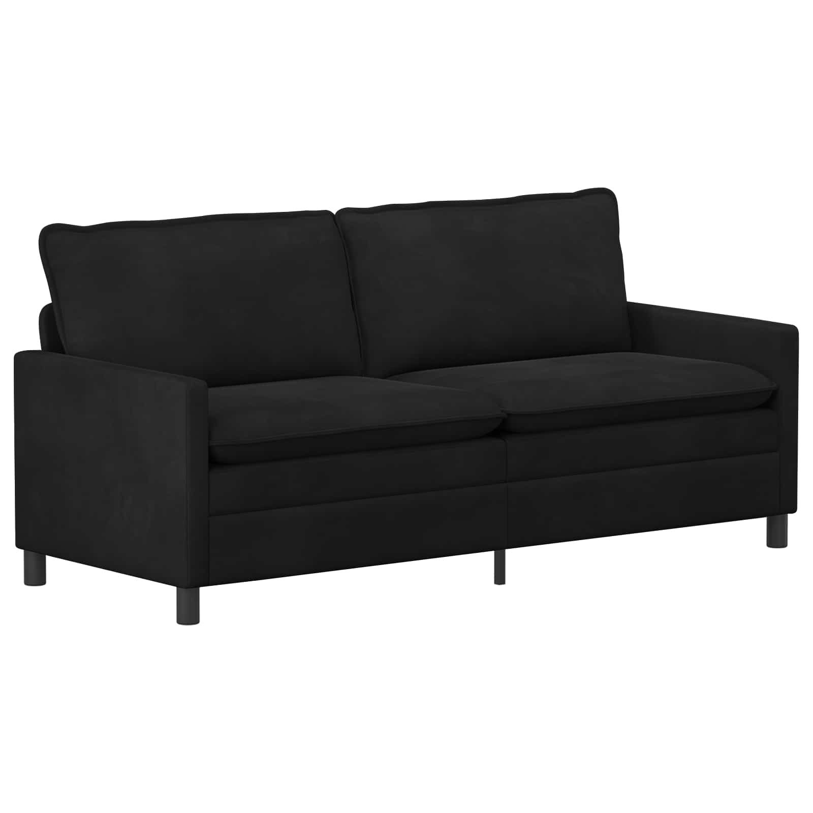 vidaXL Sofa Sofa Schwarz 196 x 81 x 87,5 cm Samt, 1 Teile