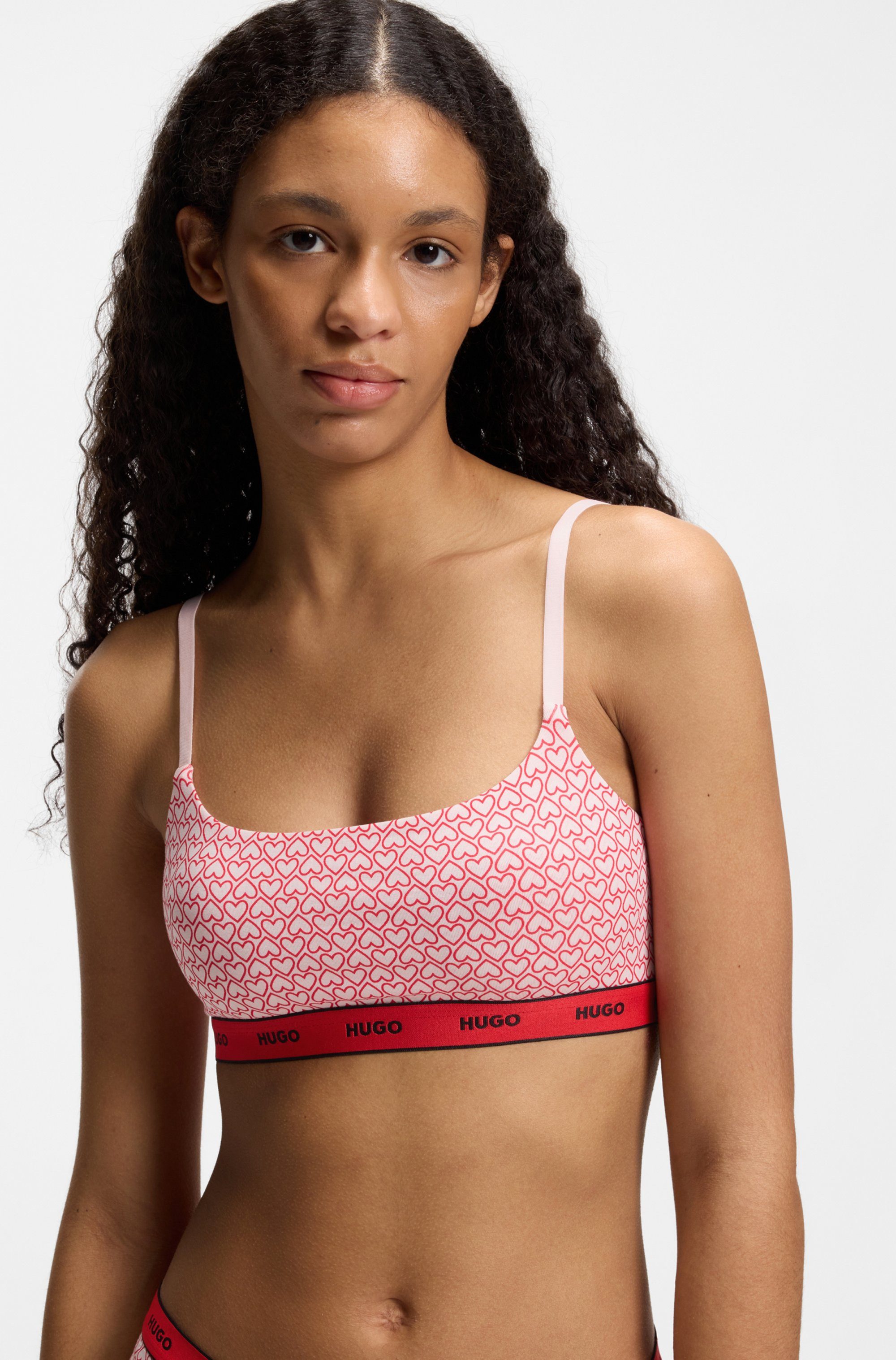 HUGO Bralette TWIN BRALETTE DESIGN (2-tlg) ohne Verschluss, ohne Polsterung