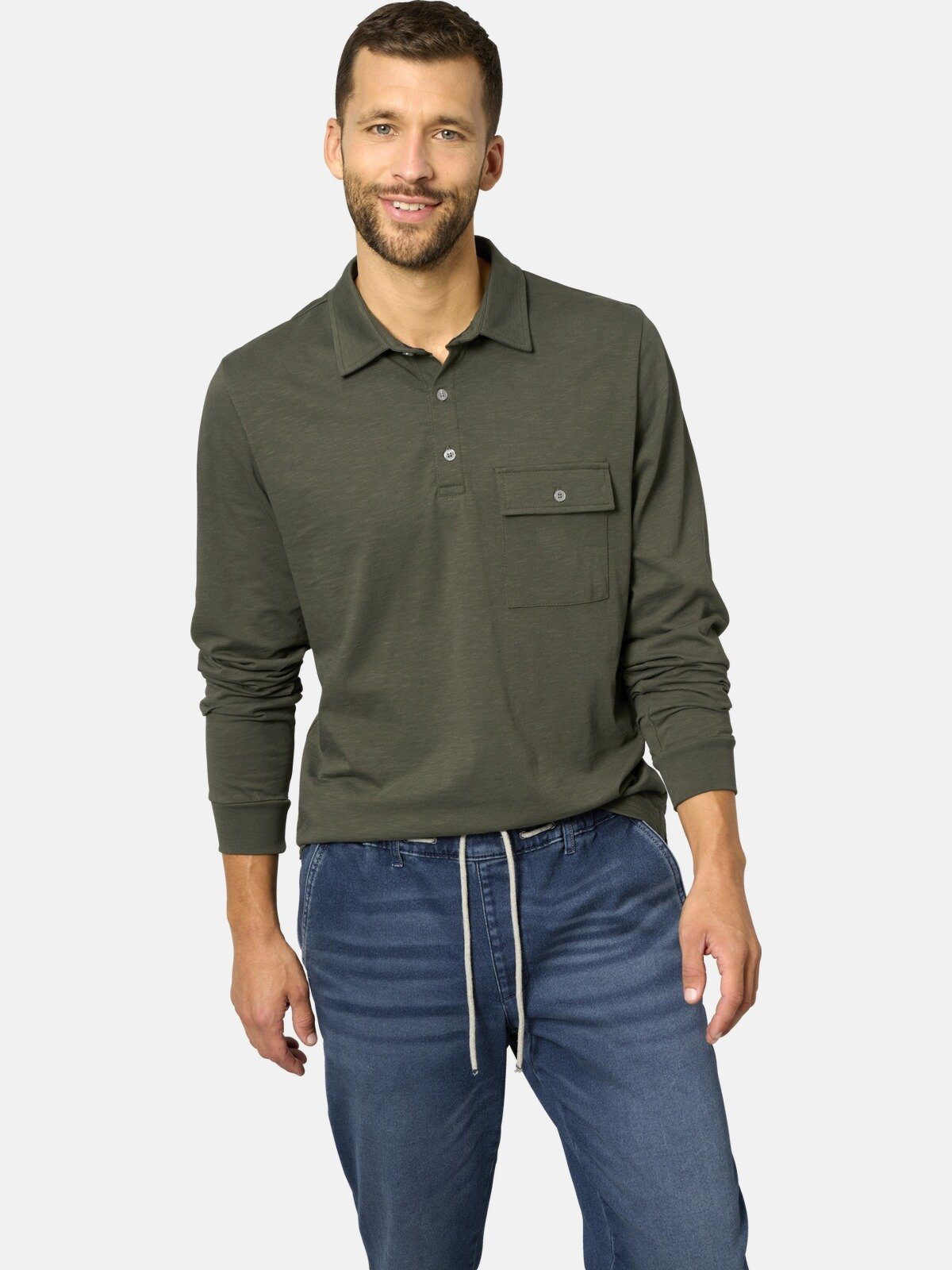 Babista Langarm-Poloshirt FIOREZONTO mit elastischem Bündchen