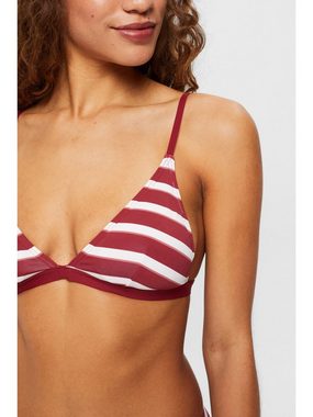 Esprit Triangel-Bikini-Top Gestreiftes Bikini-Top mit wattierten Cups