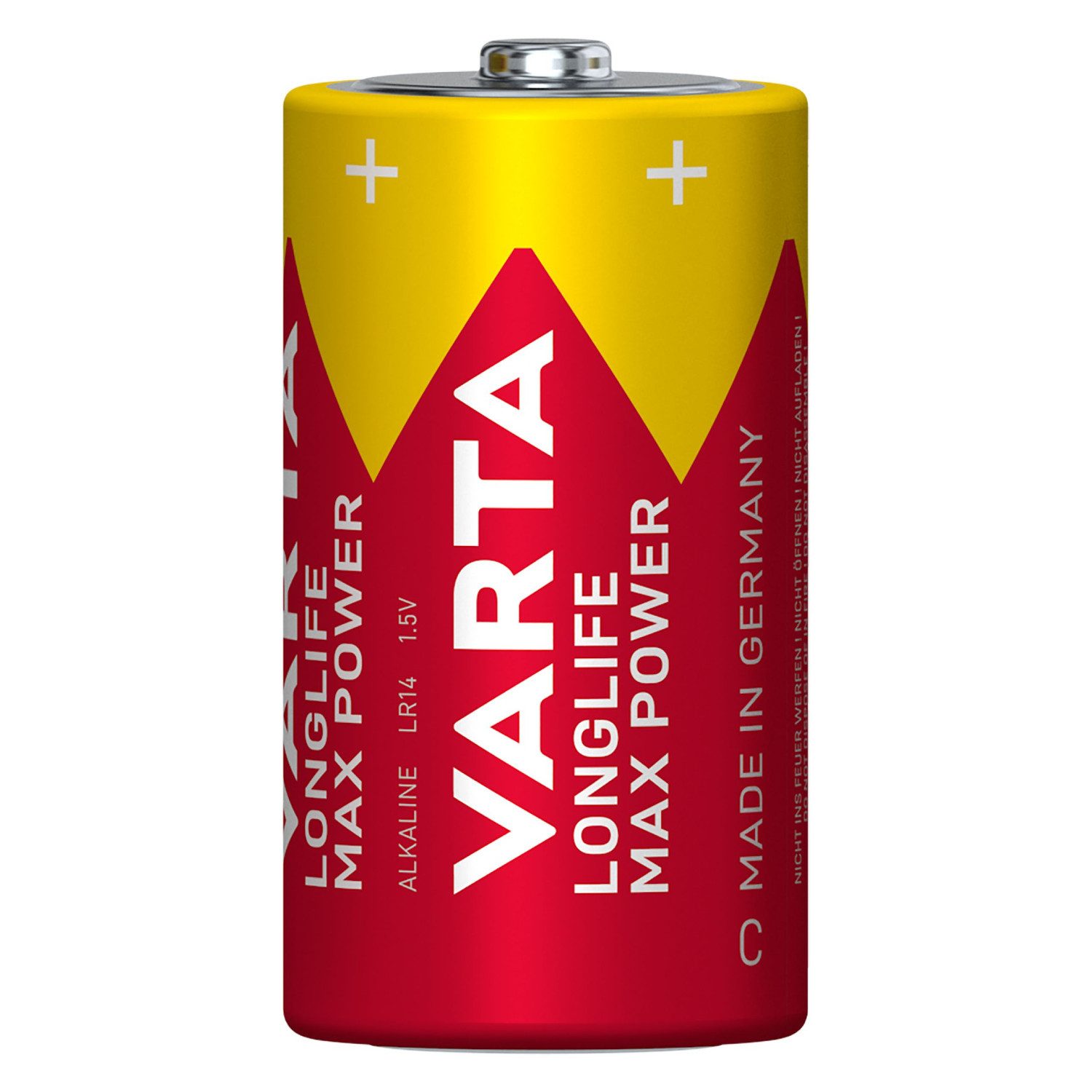 VARTA Longlife Max Power R14 C LR14 Batterien Batterie, LR14