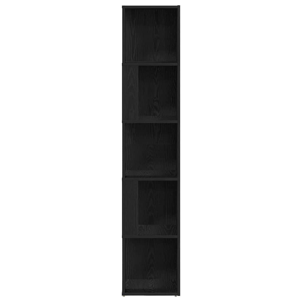 vidaXL Eckregal Eckregale 33 x 33 x 165 cm Holzwerkstoff Schwarz Eichen-Optik, 1-tlg. – Bild 5 von 5