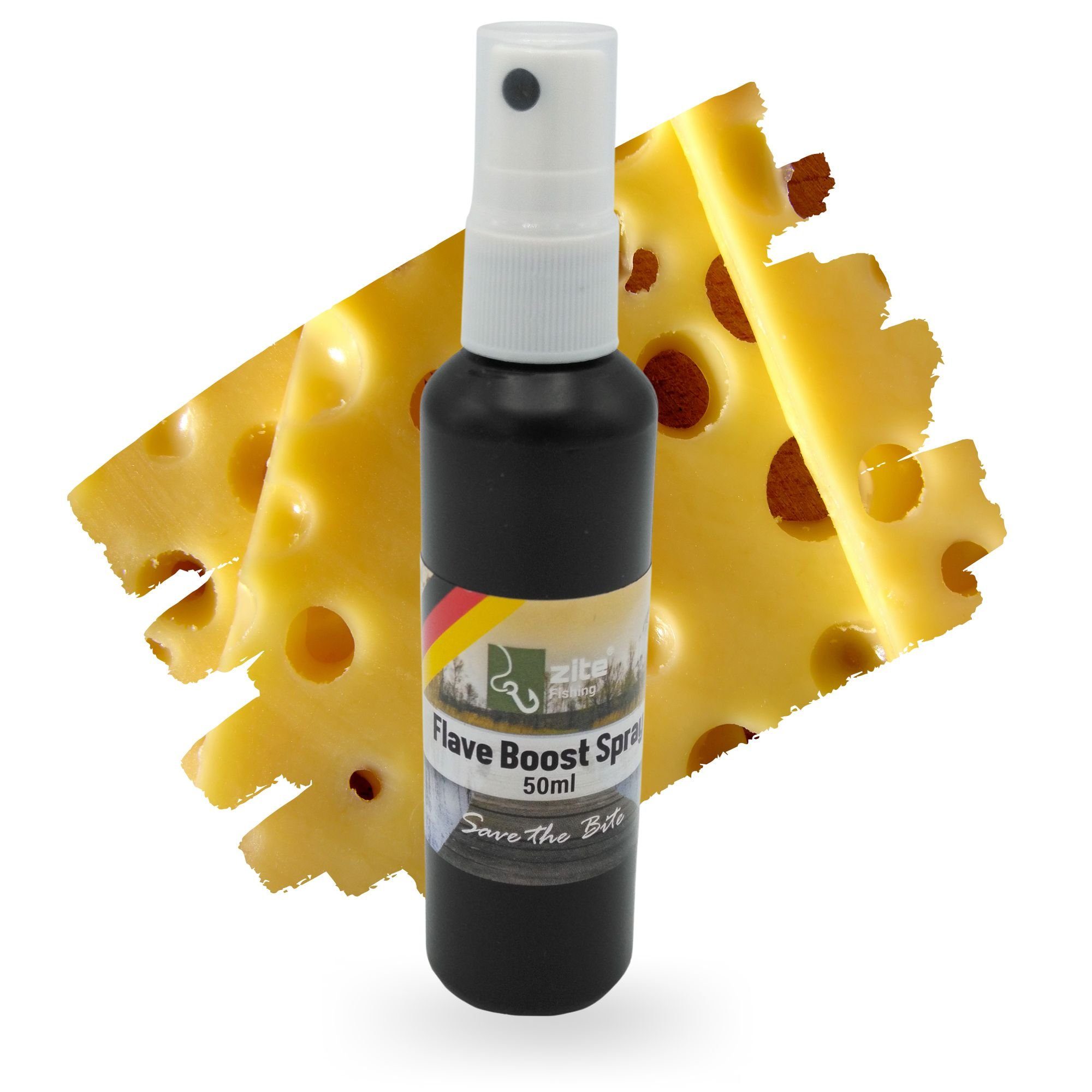 Zite Fischlockstoff Flave Boost Aroma-Spray – Köder-Aktivierendes Bait-Flavour 50ml Käse
