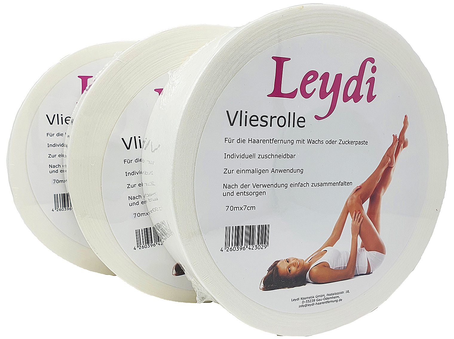 Leydi Kaltwachsstreifen 3 x Leydi Vliesrolle PREMIUM