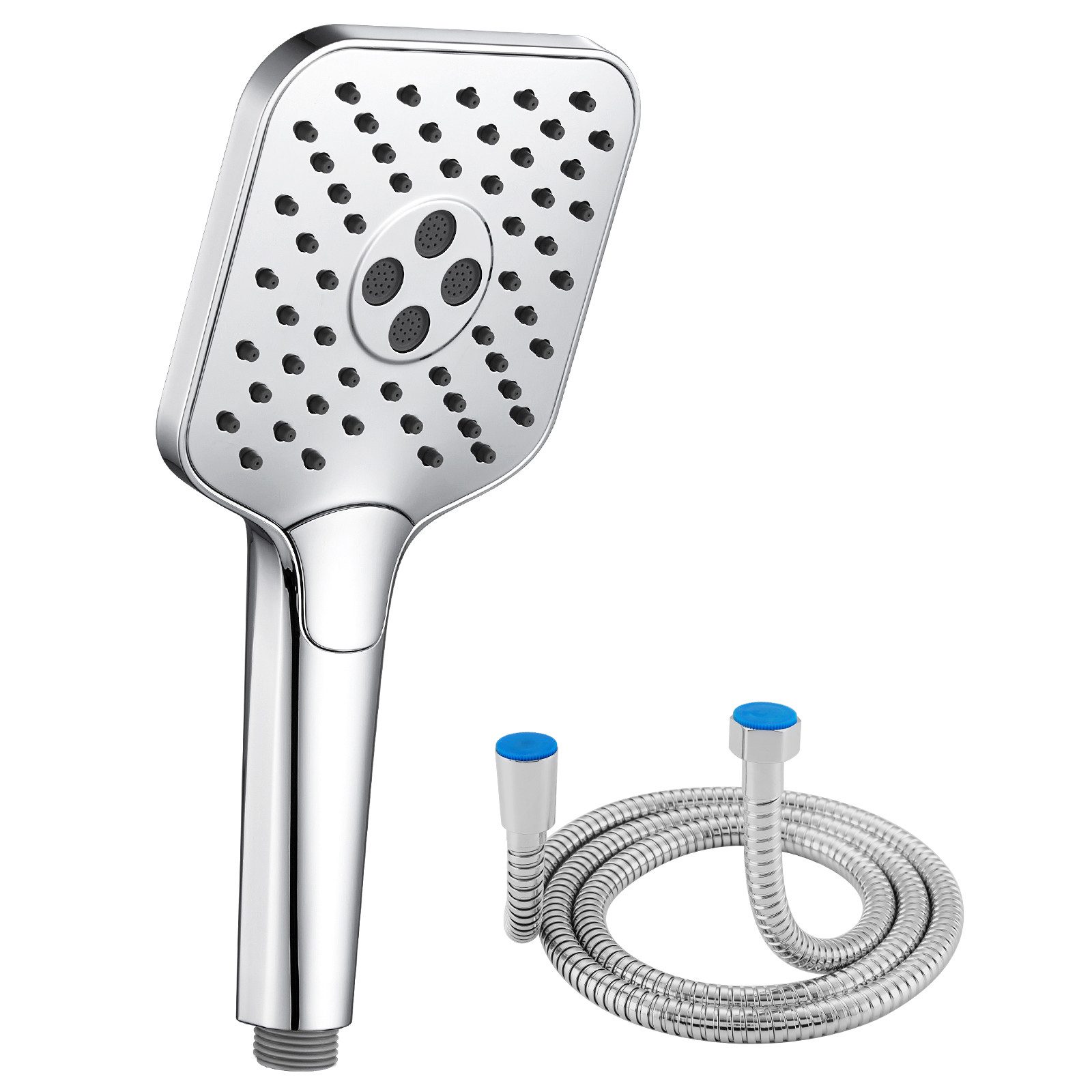 Handbrause mit 1,5M Schlauch Wassersparender Duschkopf Duschbrause Chrom