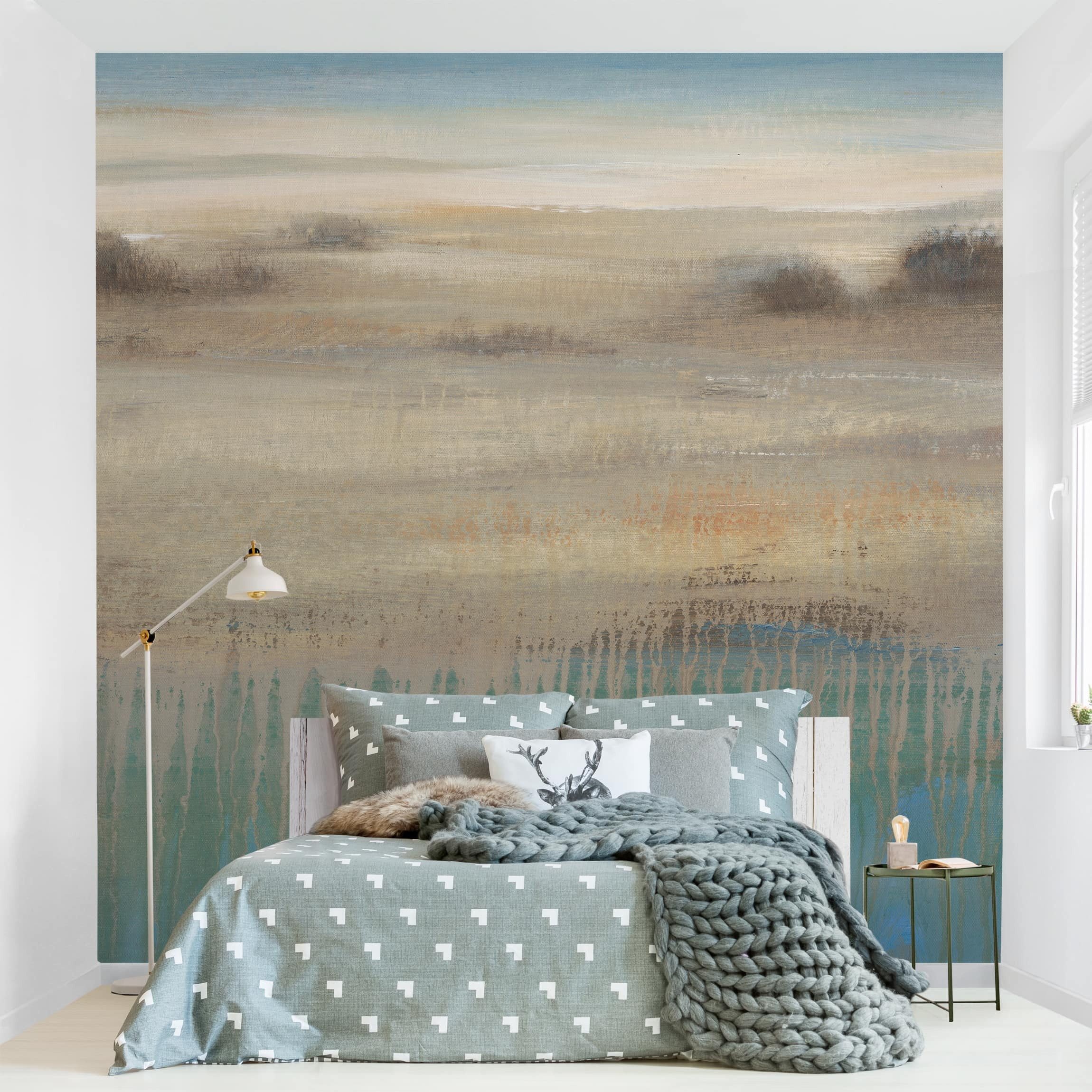 Bilderdepot24 Fototapete Vliestapete Beige originell Abstrakt, Glatt, Matt, (Vliestapete inkl. Kleister oder selbstklebend), geruchsfrei Bildtapete Vlies Wohnzimmer Schlafzimmer