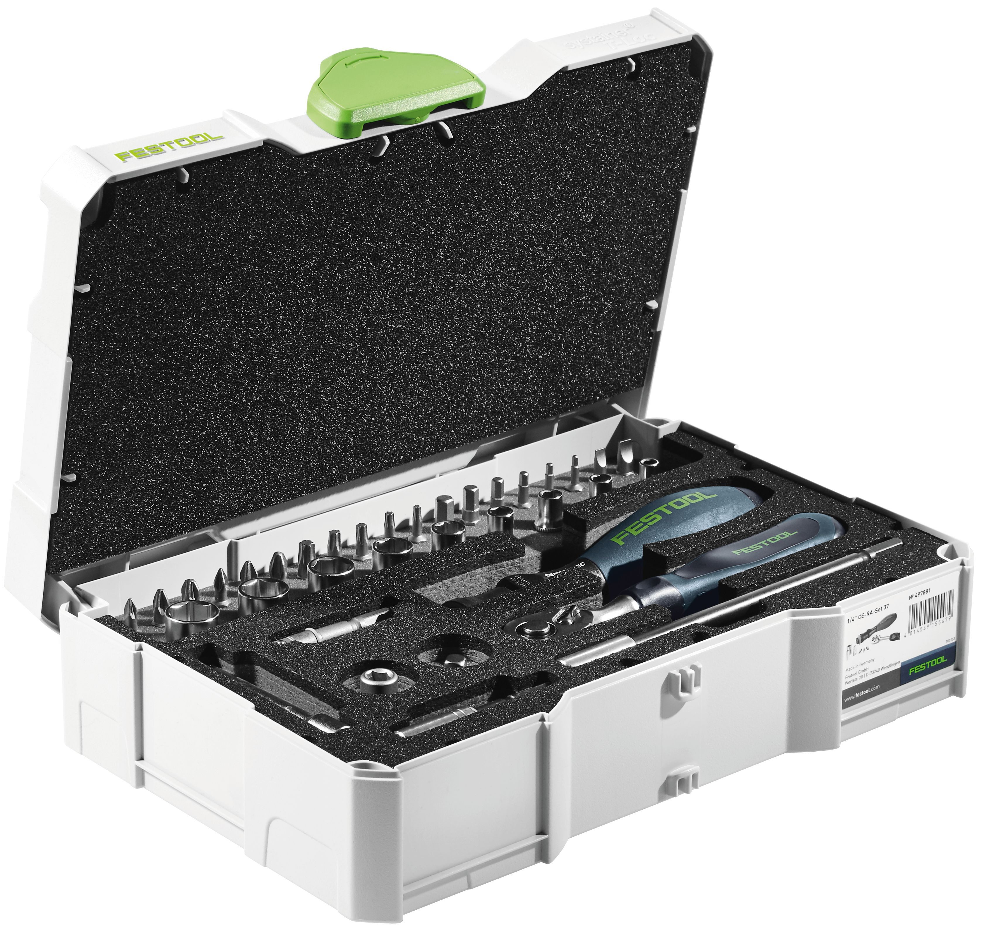 Bohrer- und Bitset Festool Ratschen-Set 1/4"-CE RA-Set 36