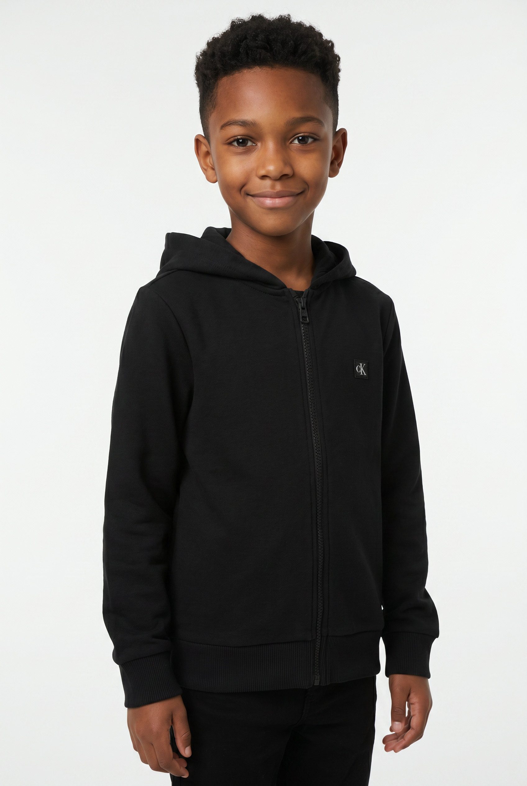 Calvin Klein Jeans Kapuzensweatjacke MINI BADGE ZIP-THROUGH mit Logo-Badge