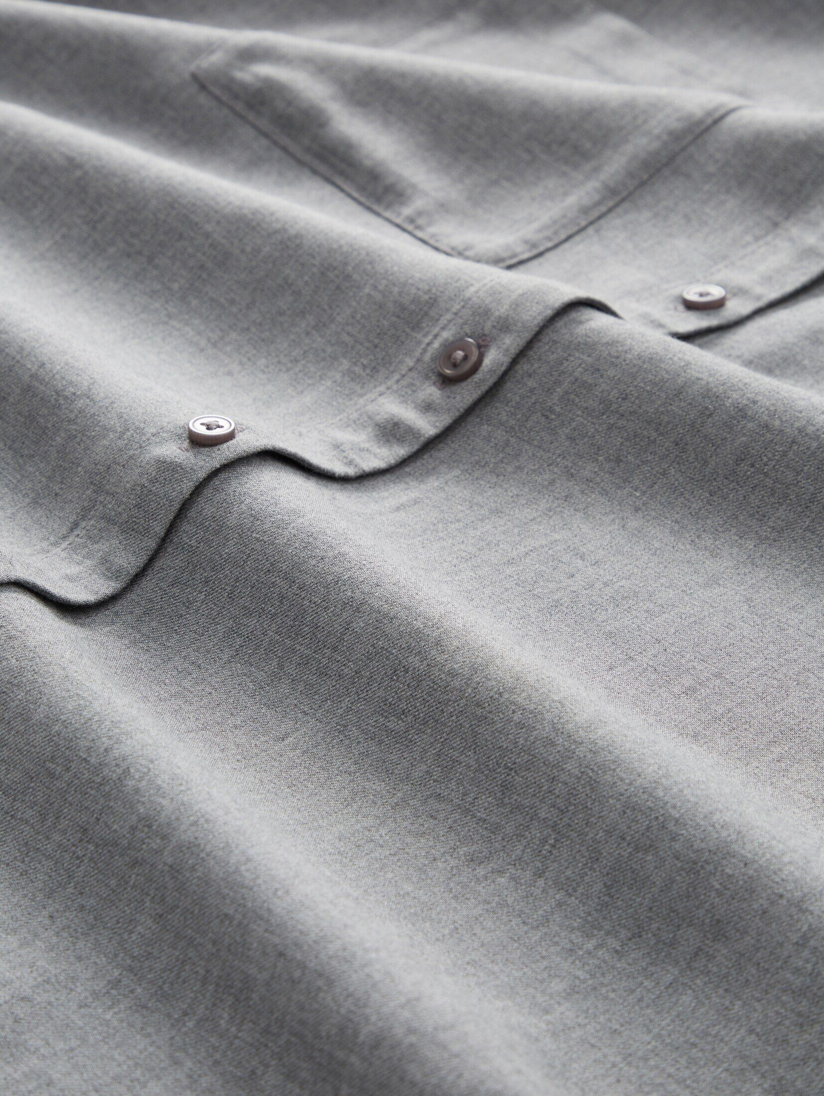 TOM TAILOR Langarmbluse Bluse in melange medium Optik grey silver Melange