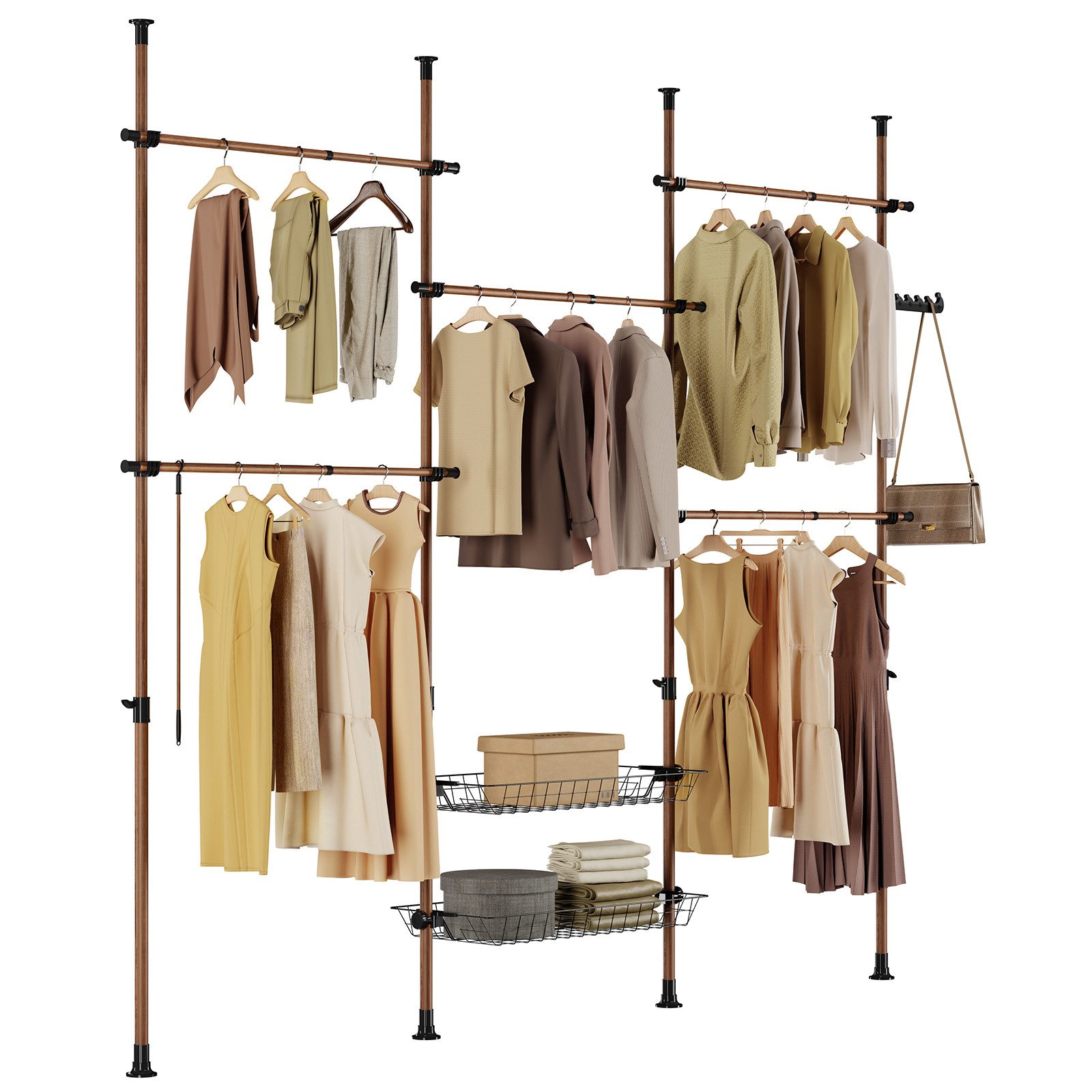 SoBuy Kleiderständer KLS04, Garderobenständer Kleiderschrank, verstellbares Regal, Schlafzimmer. Reduzierter Preis € 55,95. Unverbindliche Preisempfehlung € 109,95