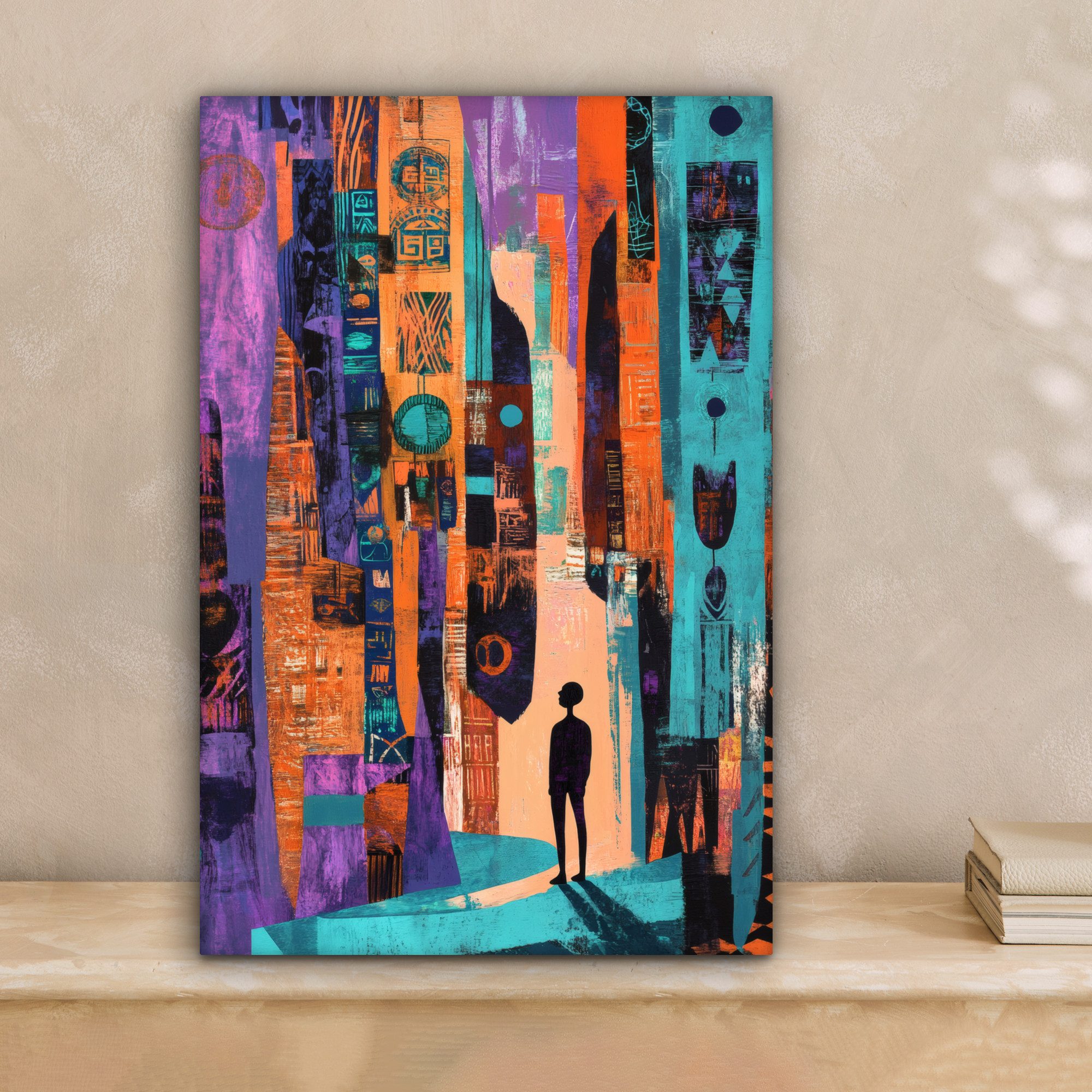 OneMillionCanvasses® Leinwandbild Abstrakt - Figuren - Farbenfroh, Fotodruc günstig online kaufen