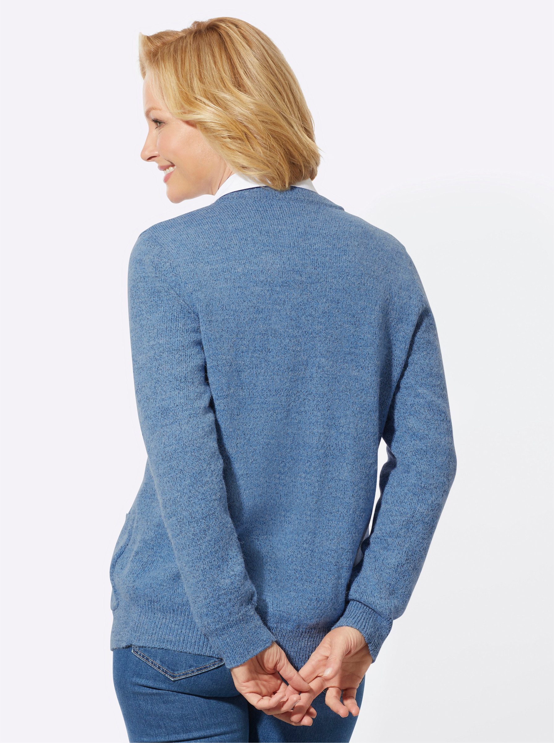 Witt Strickjacke Strickjacke Langarm Ajour, Jersey