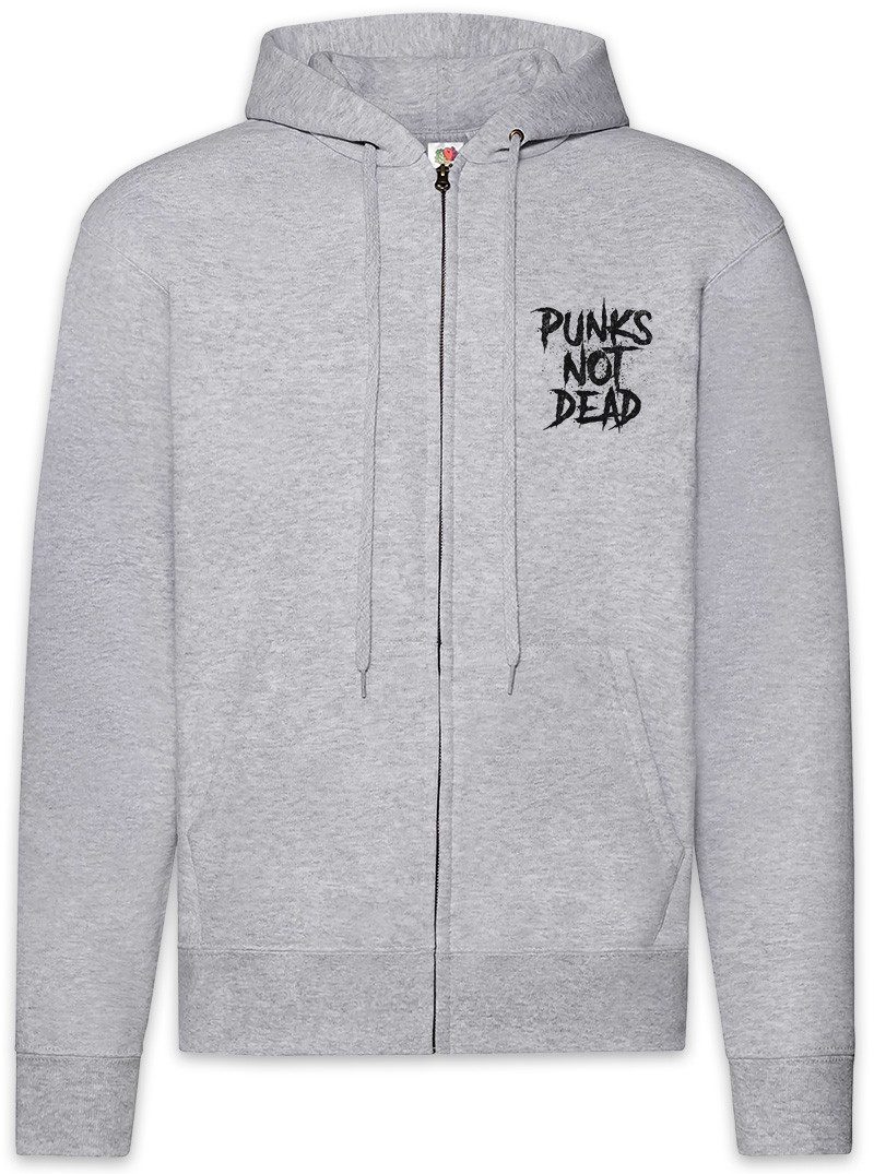 Sweatjacke Punks Not Dead I Zipper Hoodie Music DJ MC Punk Anarchy UK Rock New
