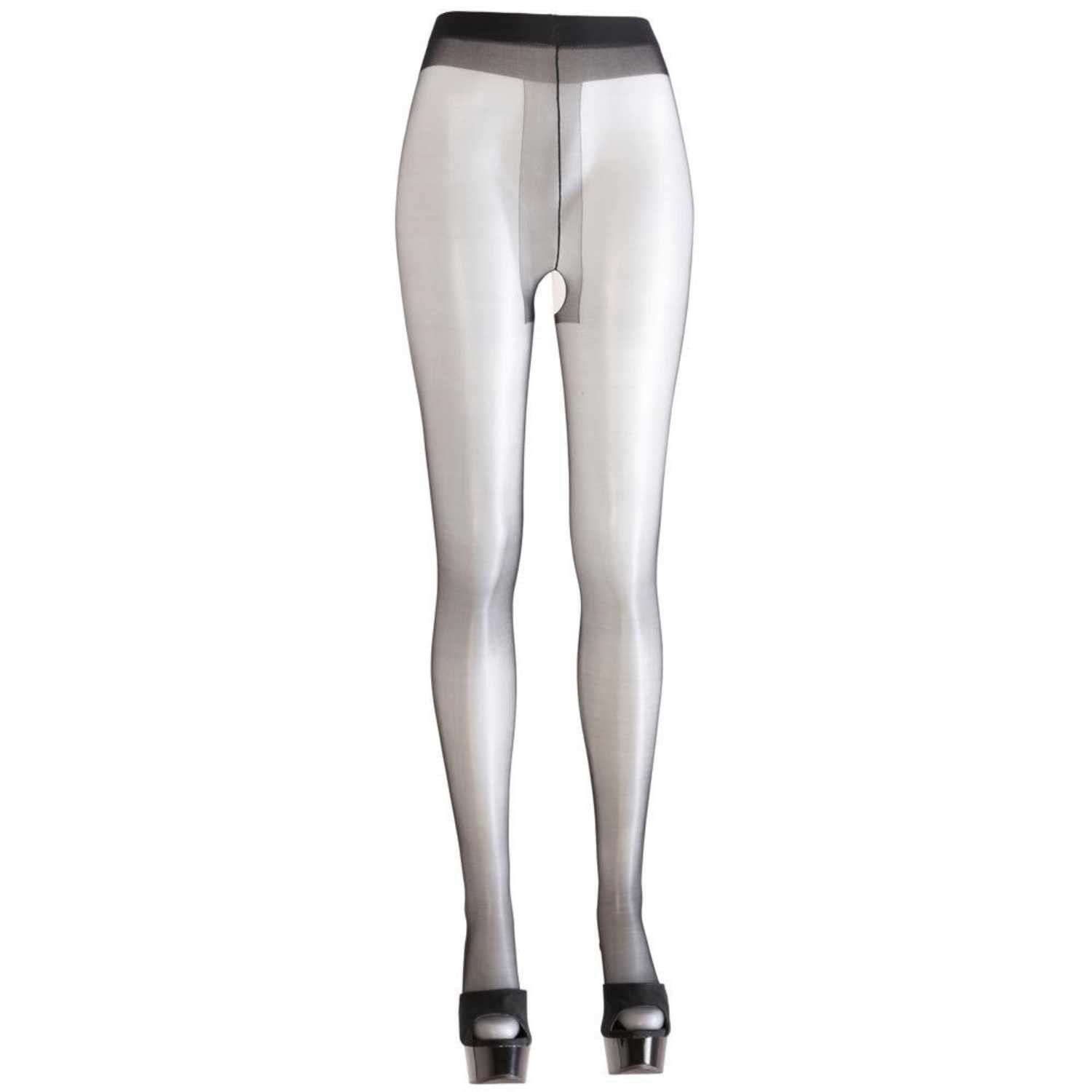 Cottelli Collection Netzstrumpfhose Strumpfhose ouvert schwarz sexy 20 DEN