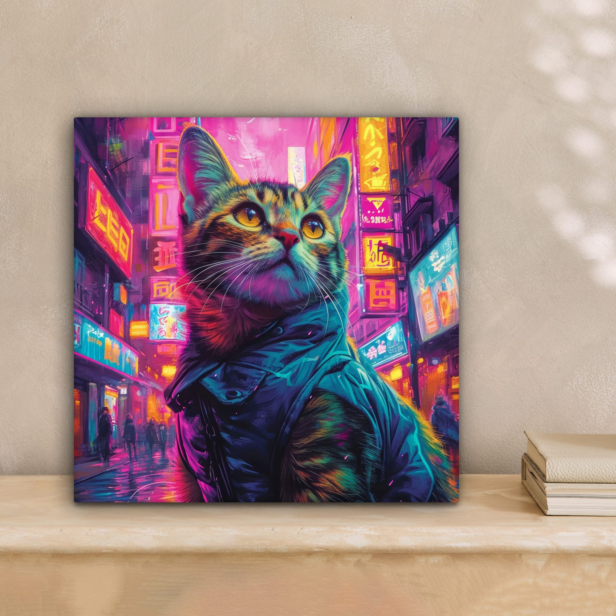 OneMillionCanvasses® Leinwandbild Katze - Pop-Art - günstig online kaufen
