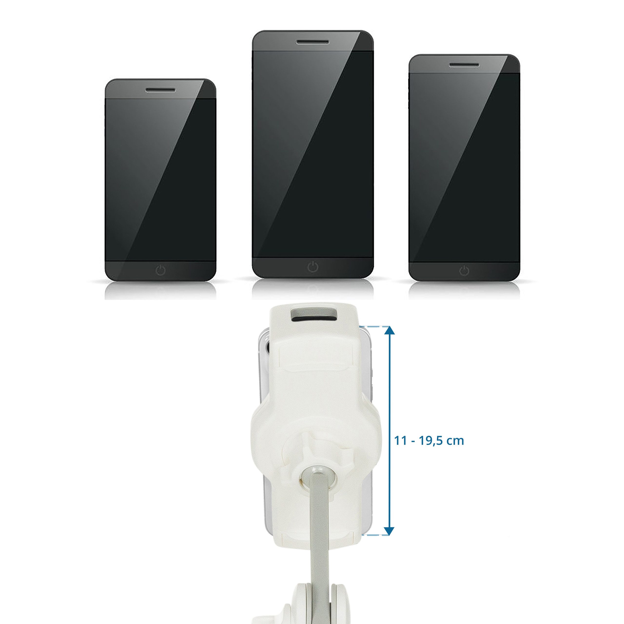 hjh OFFICE Handy-Halterung Handy & Tablet Halterung Comfilap Ii, (bis 11 Zoll, Kissen mit Snackschale, Halterung drehbar, neigbar, höhenverstellbar)