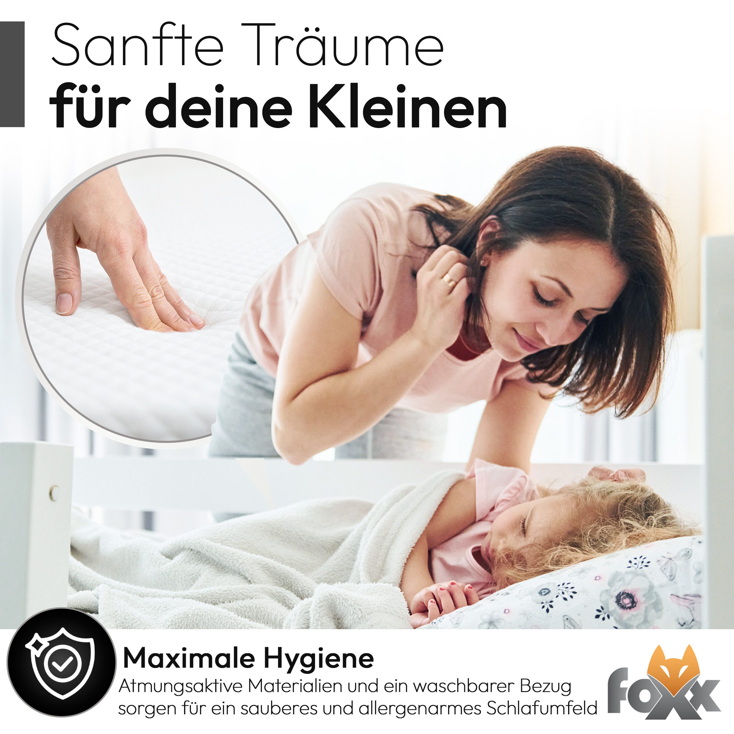 Kindermatratze Baby Kindermatratze, Foxx, (60x120 cm, Hochwertiger Schaumst günstig online kaufen