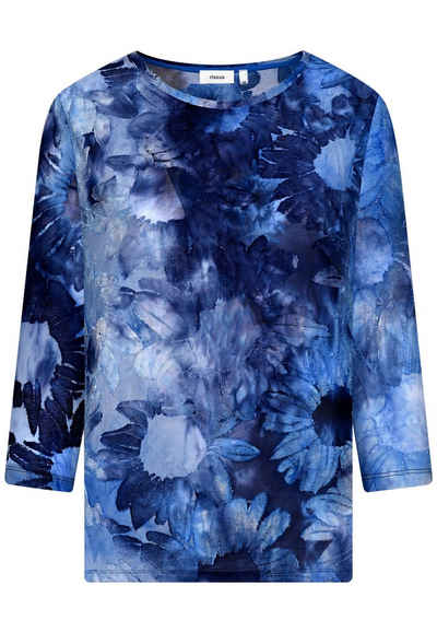 elanza T-Shirt Shirt T&D Flowers - 10/bleu-navy (1-tlg)