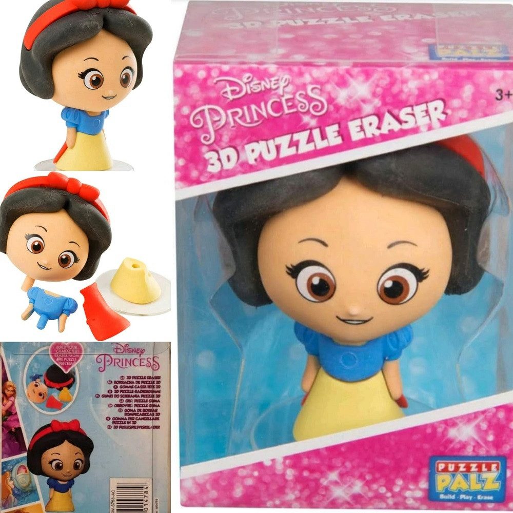 Disney Radiergummi Spielfigur Disney Princess 3D Puzzle Radiergummi – SCHNEEWITTCHEN, SNOW WHITE Spielfigur / Ideal als Geschenk
