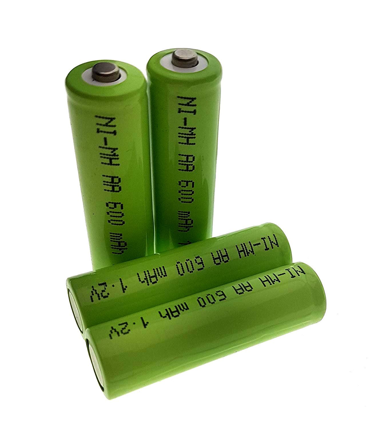 TRANGO Solarakkus 600 mAh, 1010-AA 10er Pack Akku NI-MH AA 1.2 V für Solarleuchte aufladbar