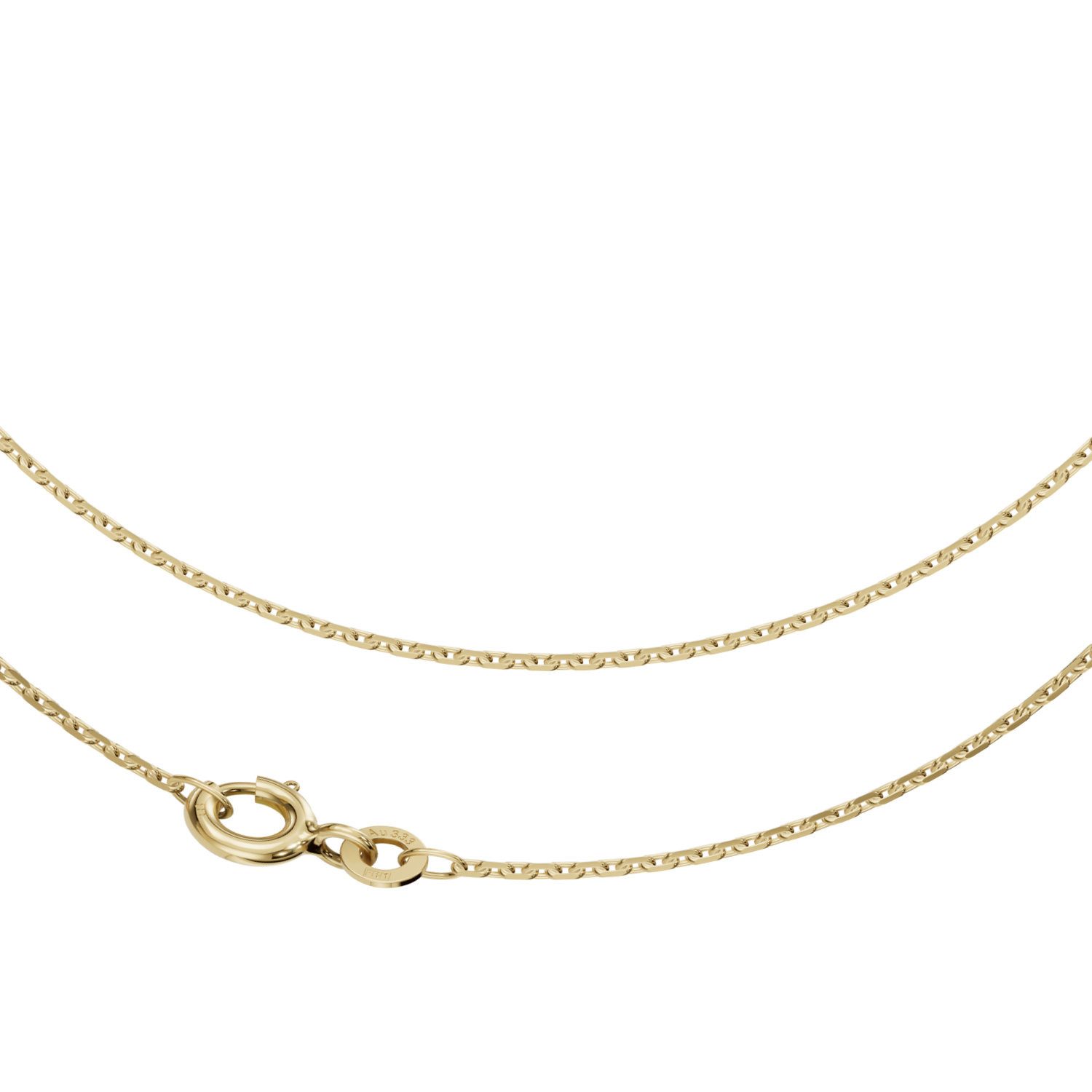 Goldkette JB Collier Ankerkette Diamantiert 1,3 mm 333 Gelbgold 36 - 60 cm