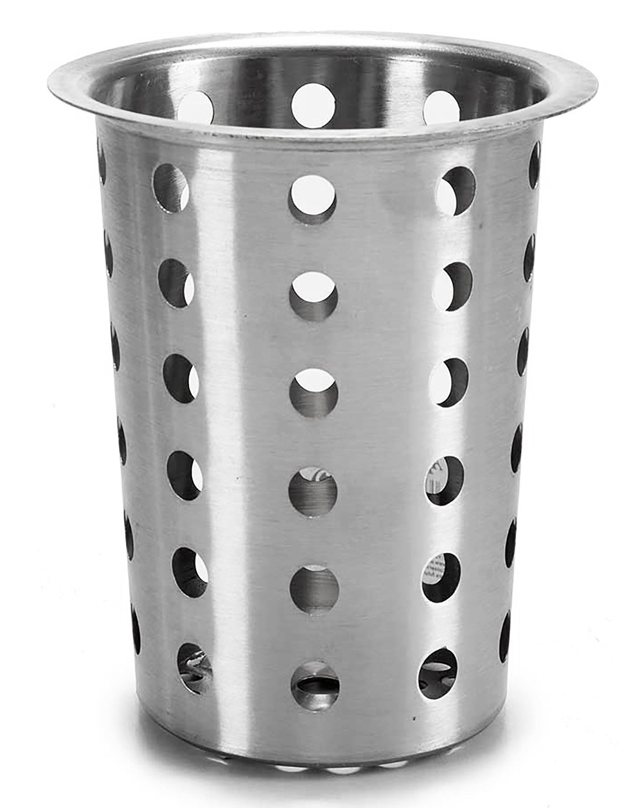 KINVARA Besteckhalter BESTECKHALTER aus Edelstahl 13cm hoch Besteckkorb Besteckständer 83, Küchenutensilienhalter Besteck Abtropfkorb Besteckkasten Korb rund