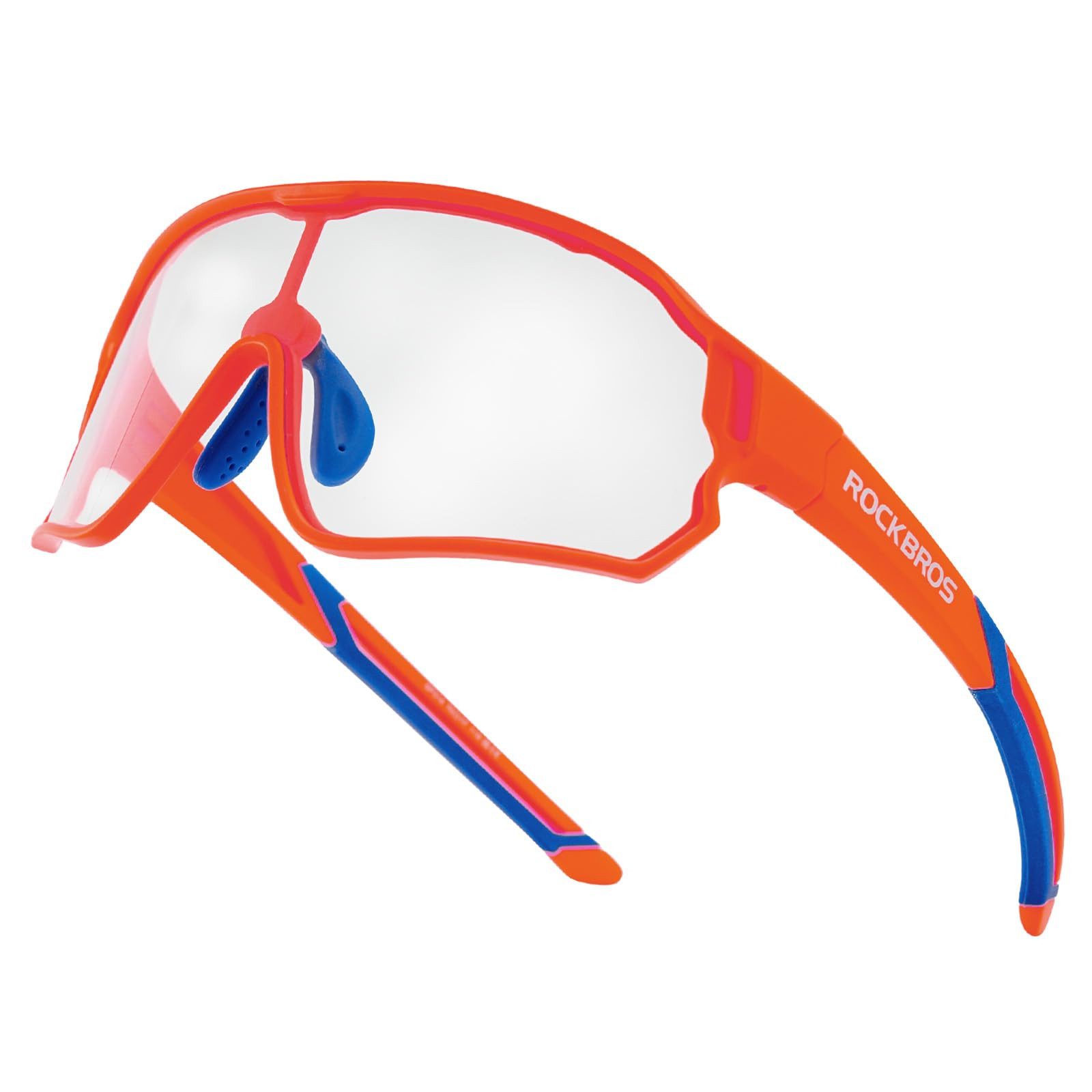 ROCKBROS Fahrradbrille Sportbrille Kinder Jugendliche Outdoor Radfahren TR90 Rahmen, selbsttönend, UV400 Schutz, photochrome Gläser, leicht, rutschfest