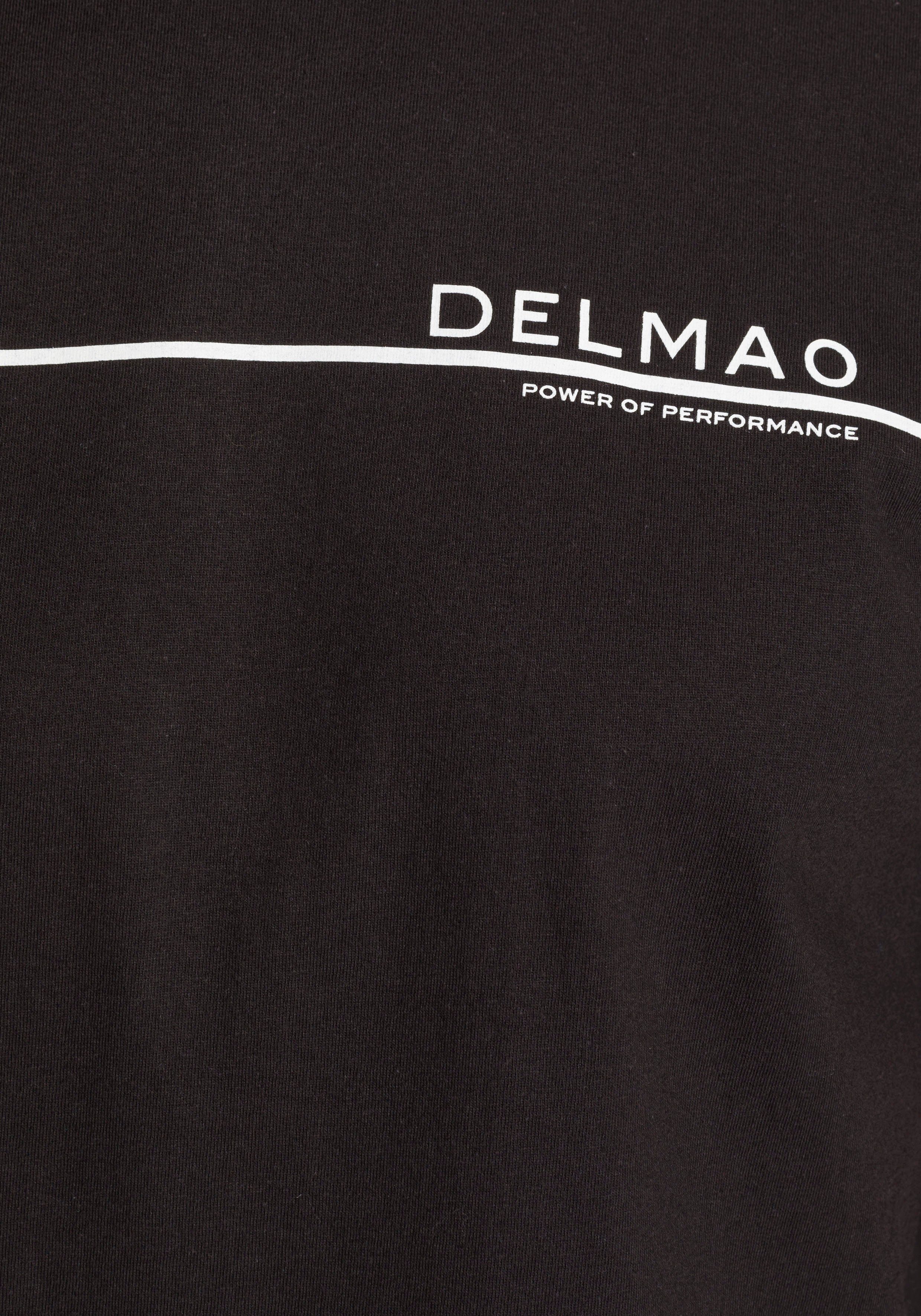 DELMAO T-Shirt Kurzarm, mit coolem Print, Rundhalsausschnitt, aus 100% Baumwolle