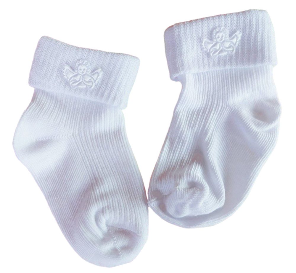 La Bortini Socken Socken Baby und Kinder Socken in Weiß für Taufe ab 0Mon bis 4Jahre elastisch, weich, in verschiedenen Größen
