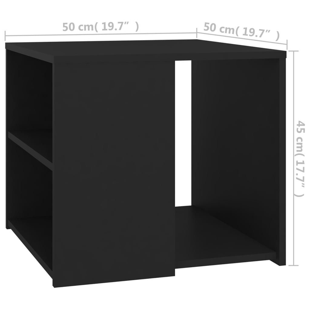 furnicato Beistelltisch cm Schwarz (1-St) Holzwerkstoff 50x50x45