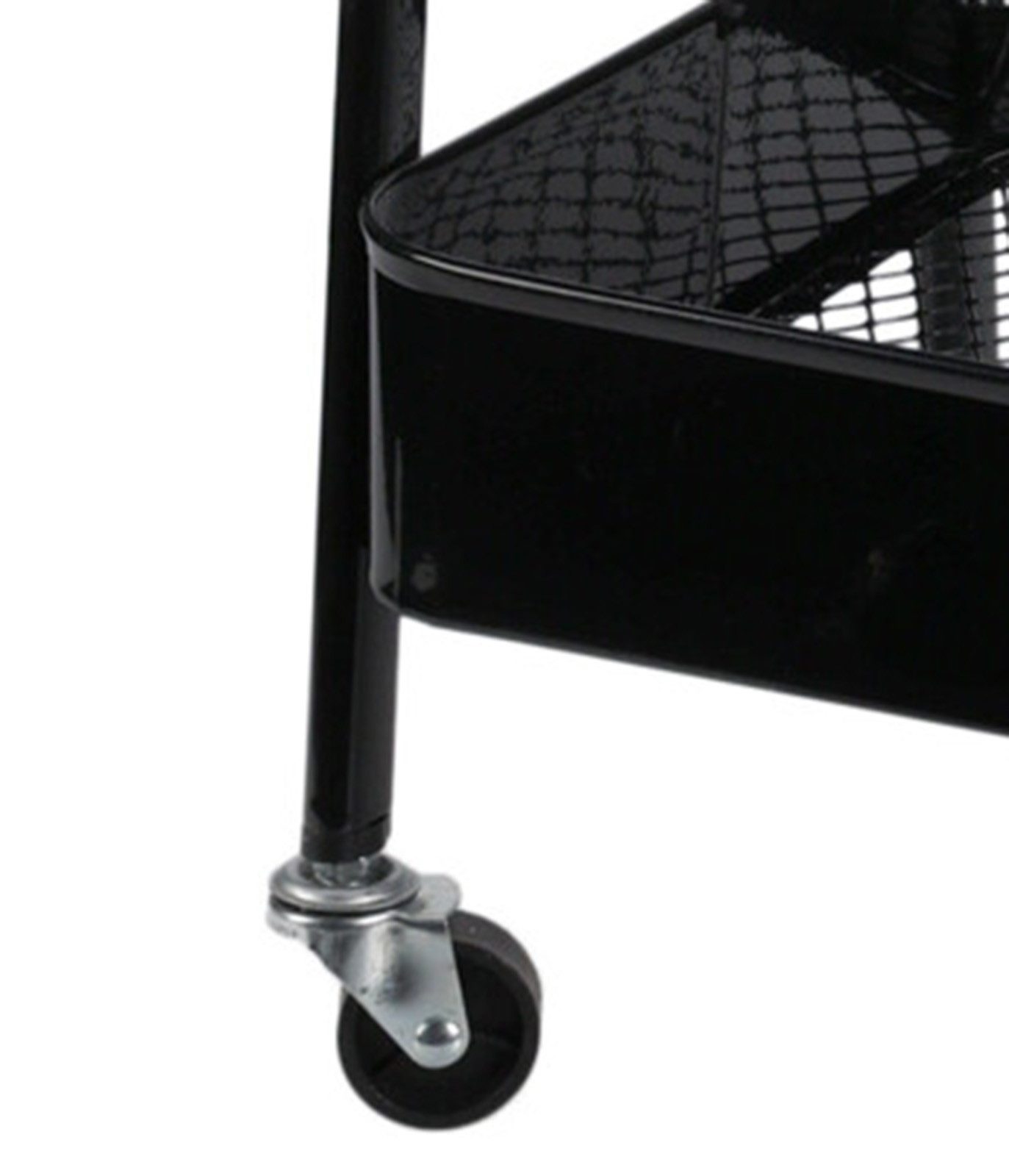Koopman Küchenwagen Rollwagen Aufbewahrung Metall 79x44x32 cm Bausatz Montage Schwarz, (Stück, 1 St., Packung), Servierwagen, 360° Rollen, Metall, 3 Ebenen, Bücherregal