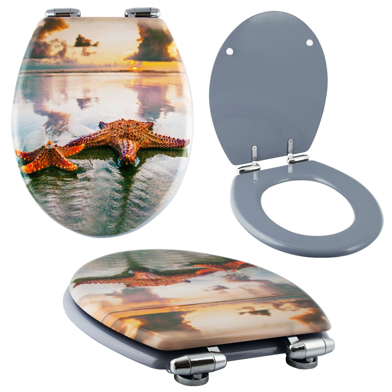 Grafner WC-Sitz WC-Sitz aus MDF Toilettensitz günstig online kaufen