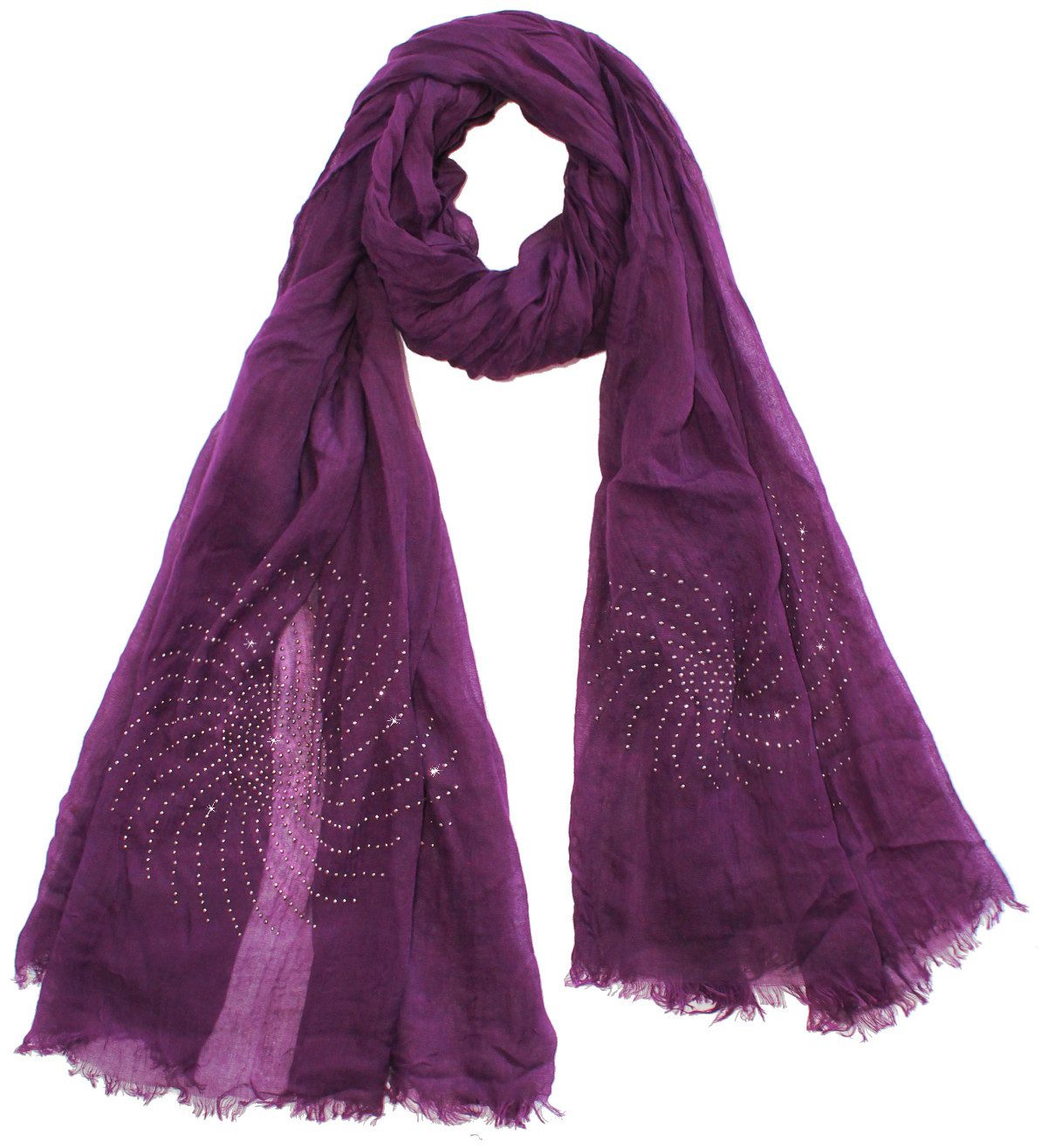 dy_mode Modetuch Großer Schal Modeltuch in Unifarbe mit Glitzer Strandtuch, mit Glitzer