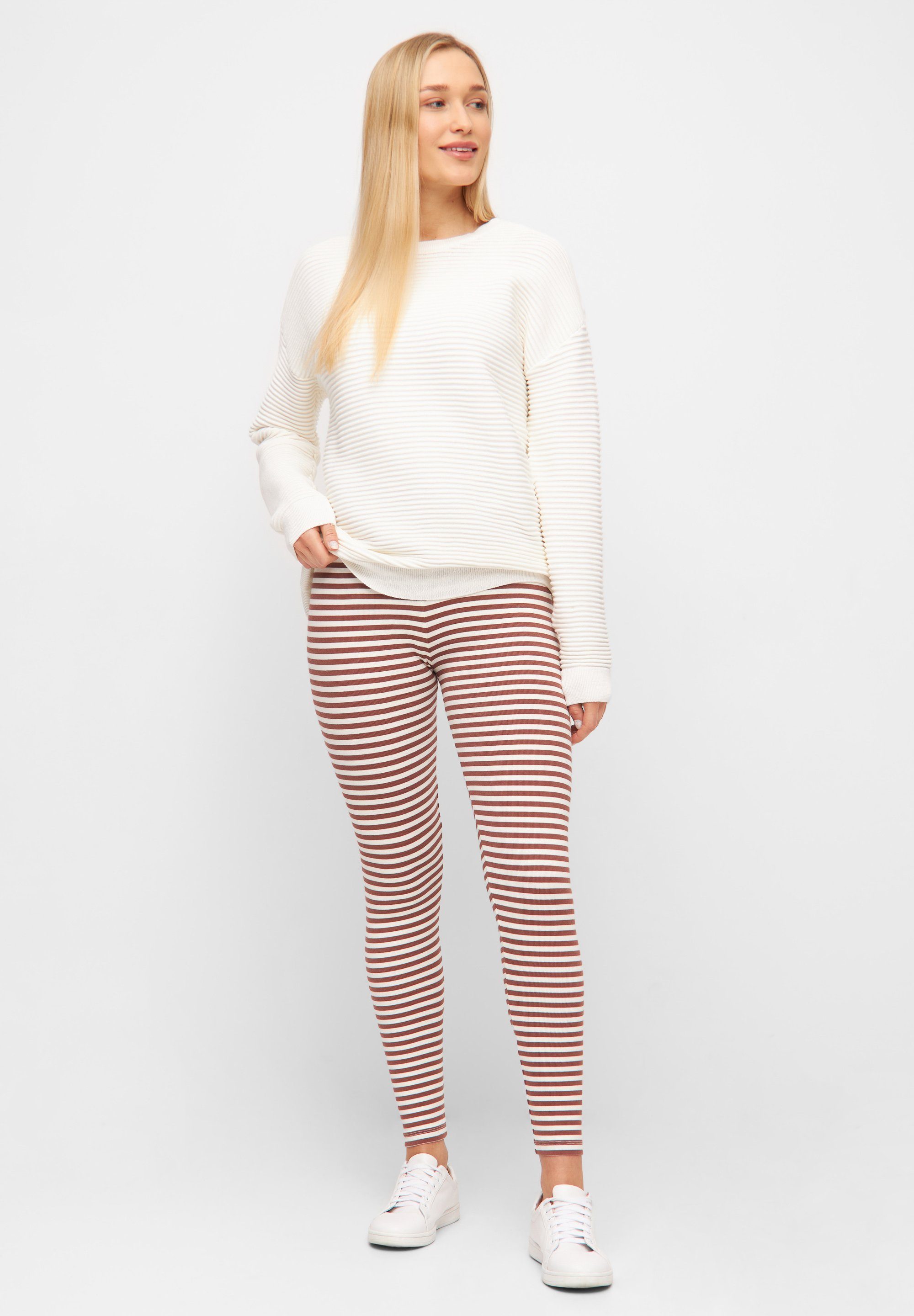 basic apparel Leggings Ludmilla White/Mink Design Danish Whisper