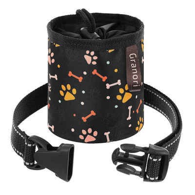 Granori Leckerlibeutel / Futtertasche für Hunde zum Umhängen (mit verstellbarem Schultertragegurt), schmutz- und wasserabweisend