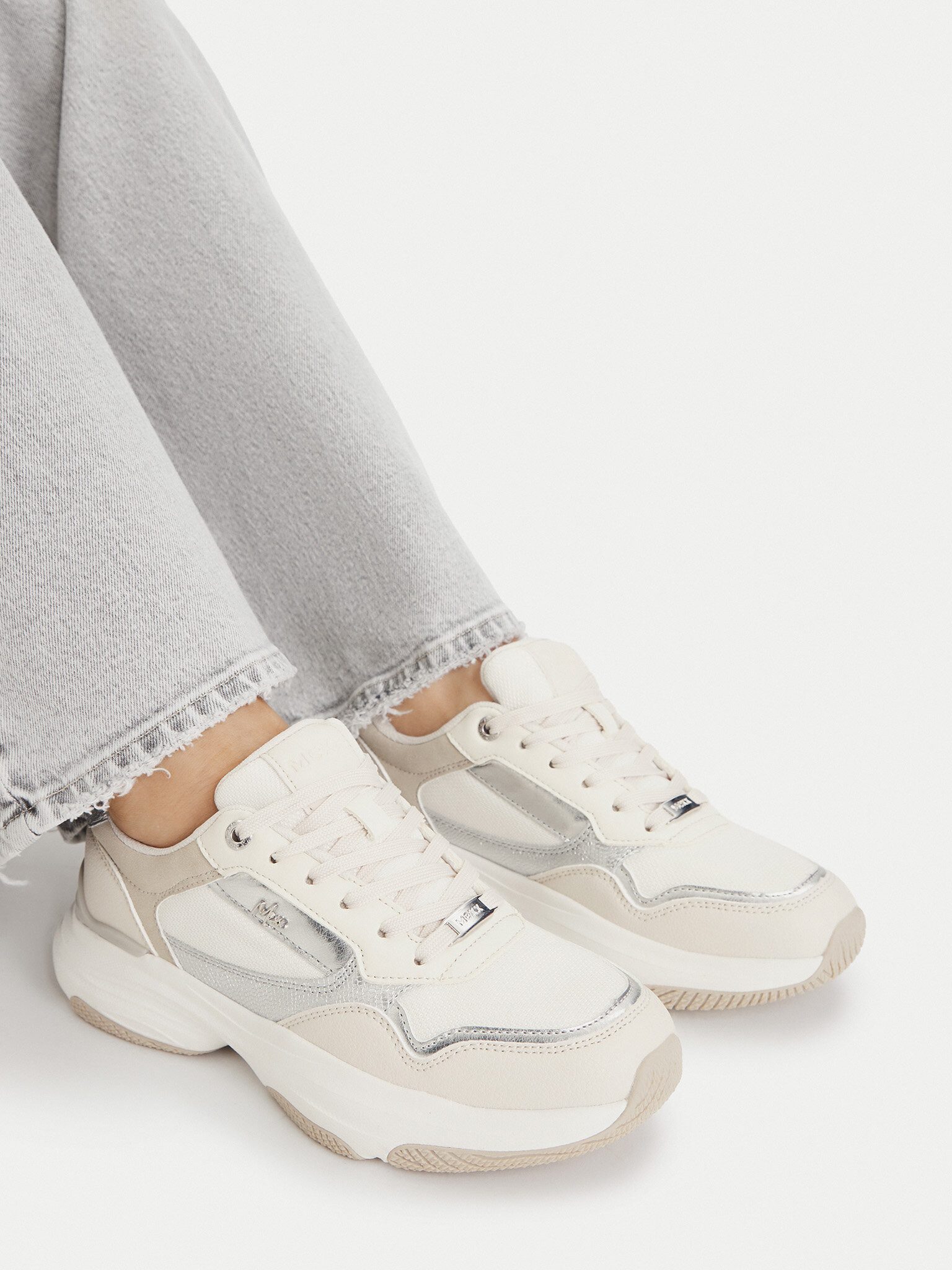 Mexx Mexx Damen-Sneakers Beige MEXX-EO-MI001011661W Beige Silber Sneaker